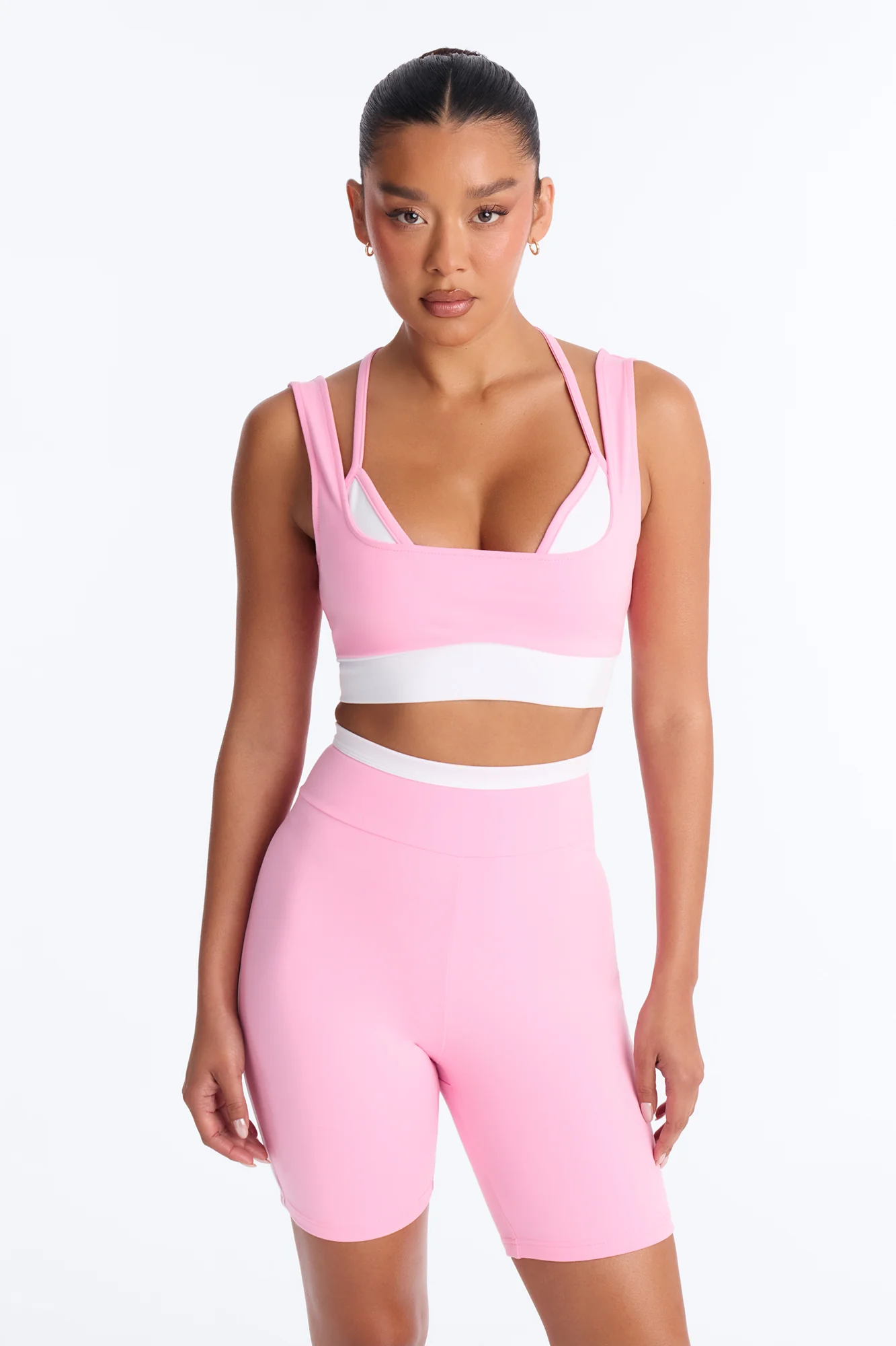 Tori Biker Short Set - Pink - Image 2