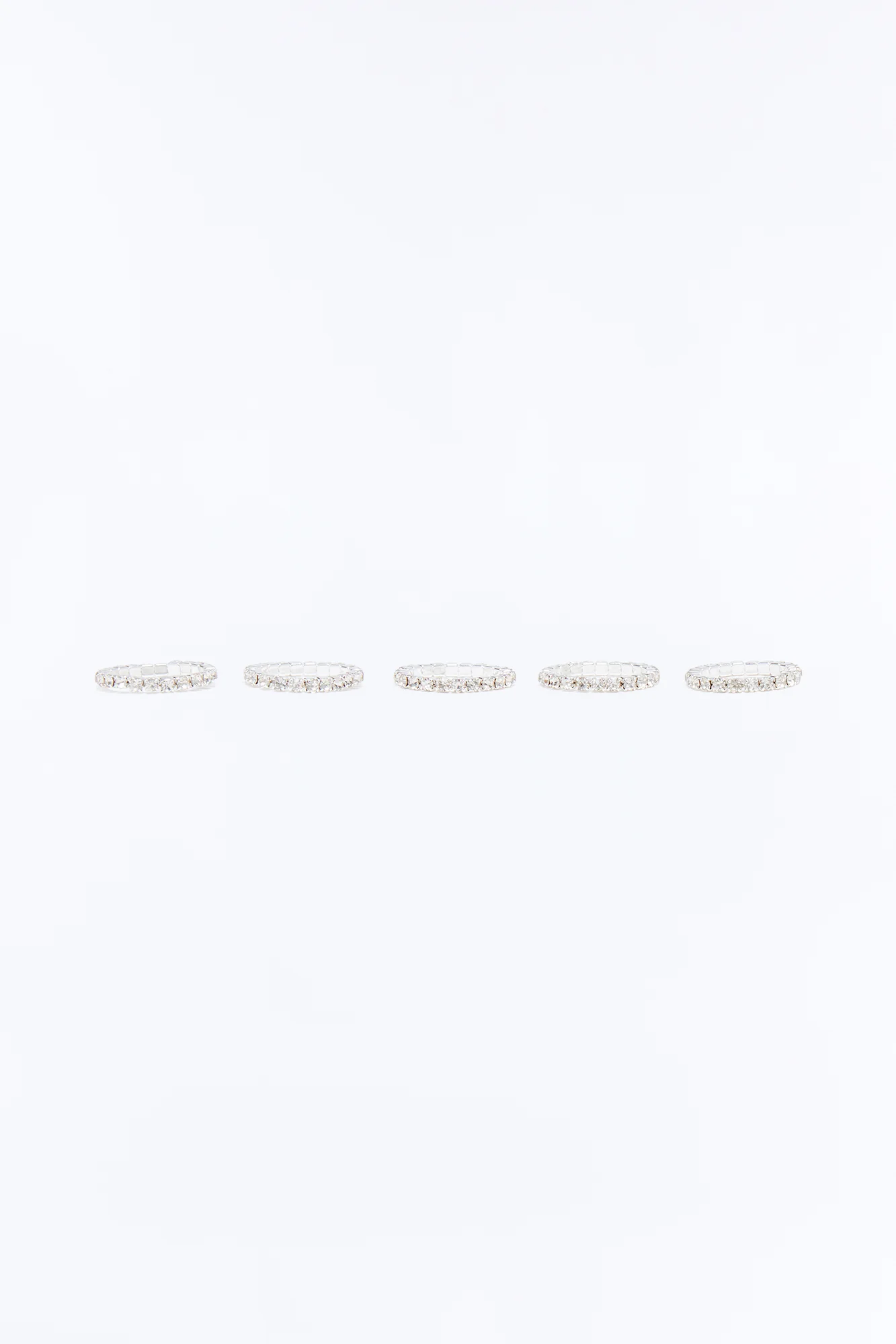 Touch Of Glam 5 Piece Toe Ring Set - Silver - Image 3