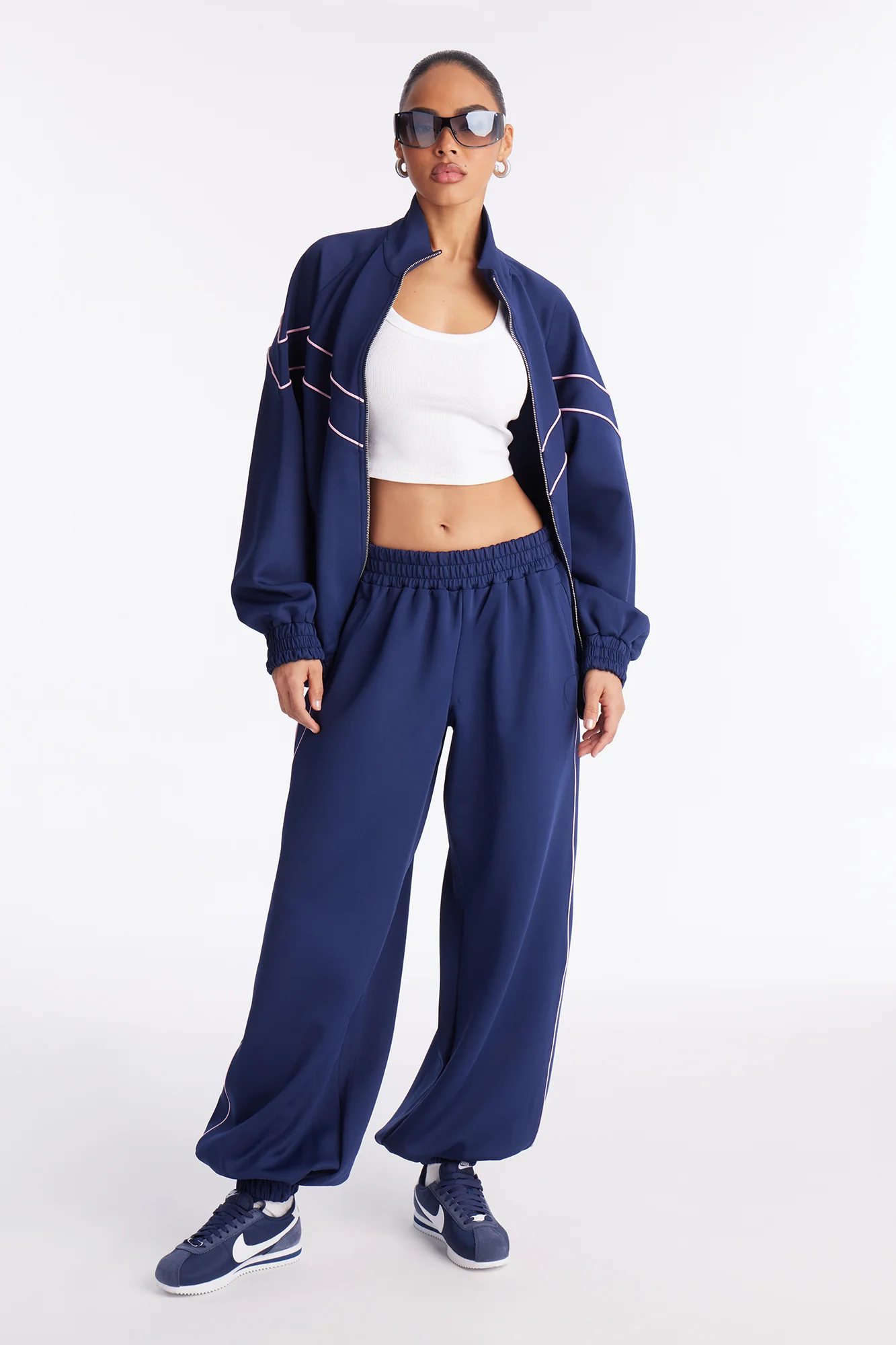 Track Record Pant Set - Navy