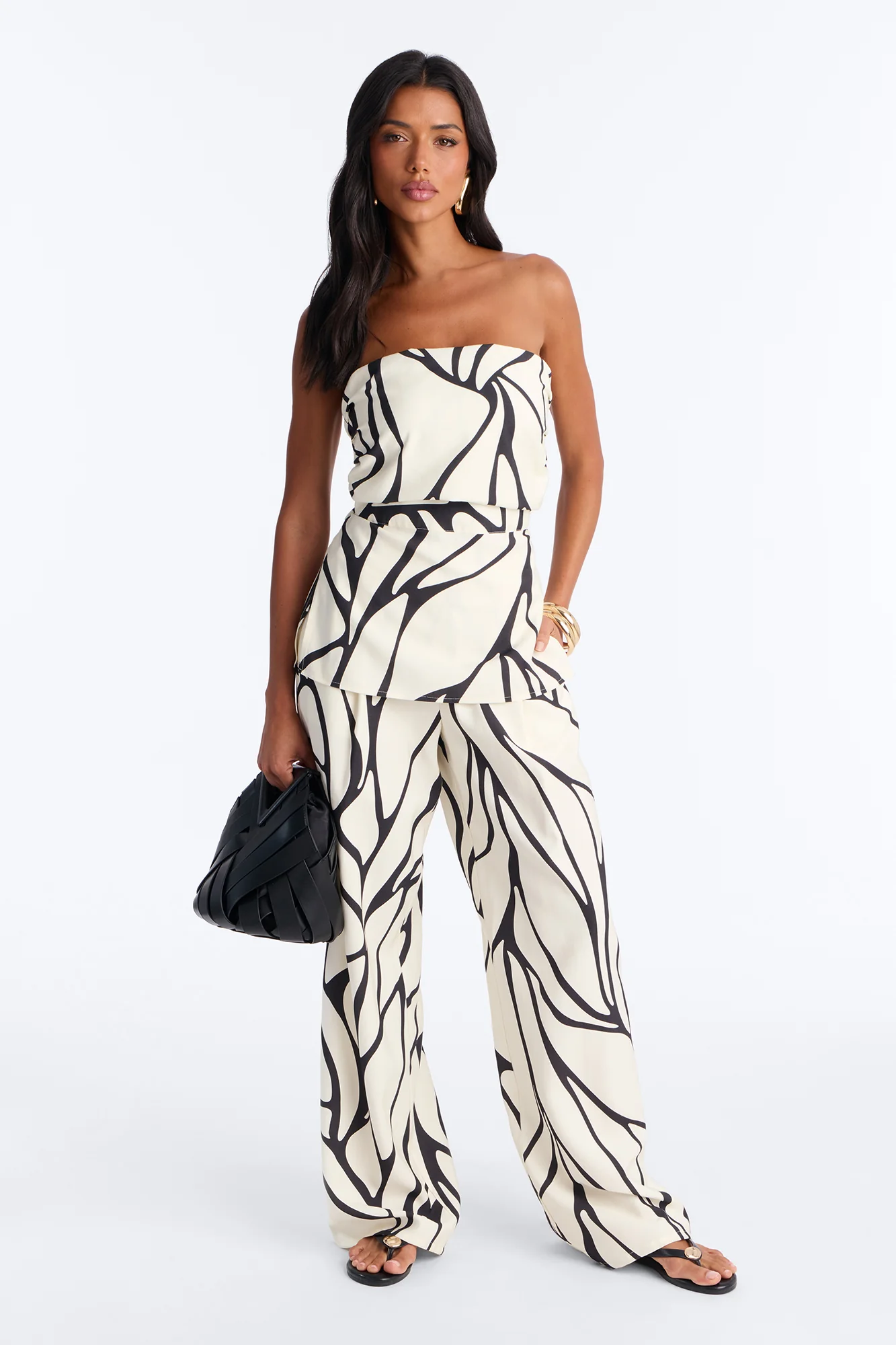Tracy Strapless Pant Set - Ivory