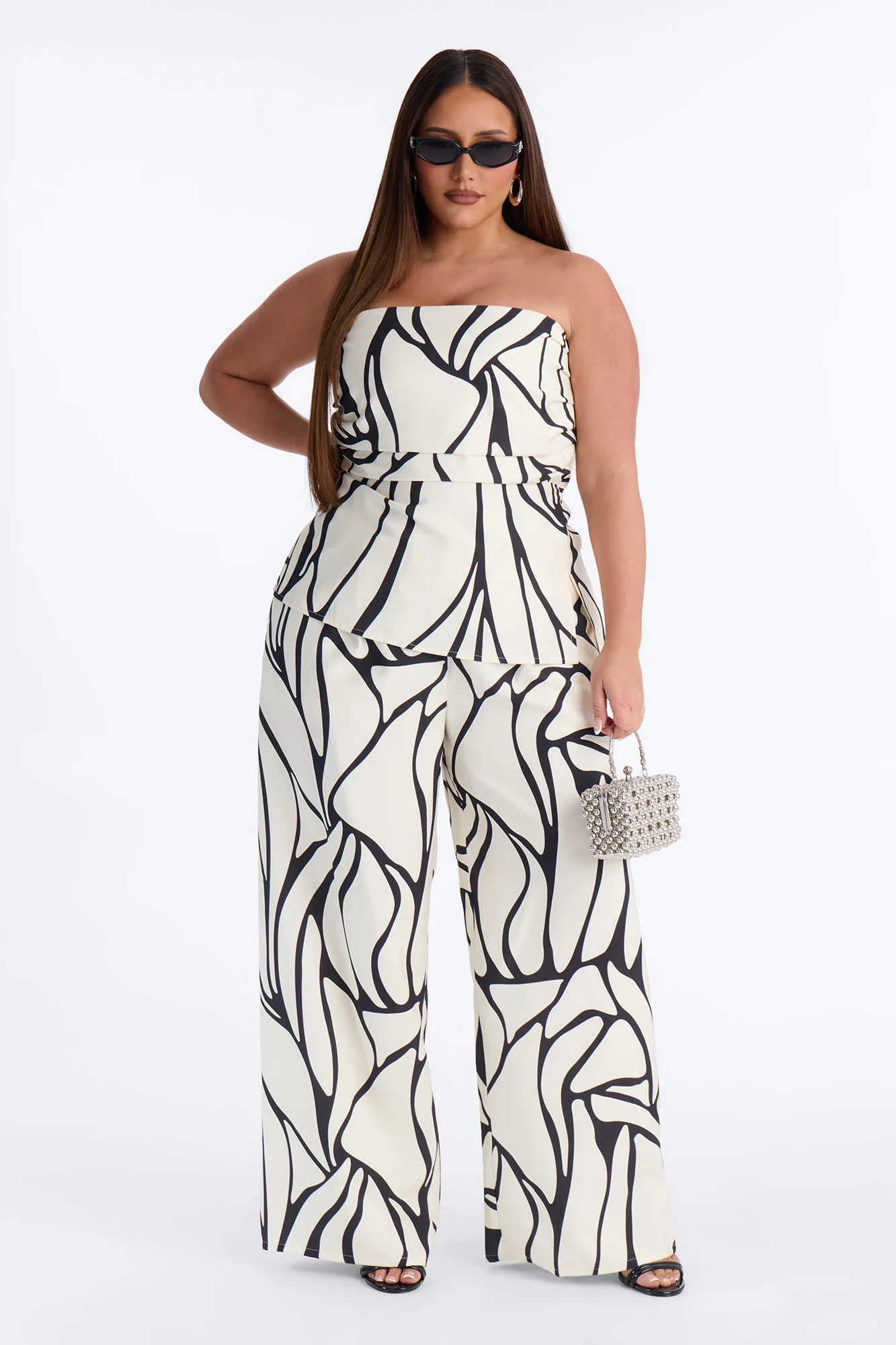 Tracy Strapless Pant Set - Ivory - Image 5