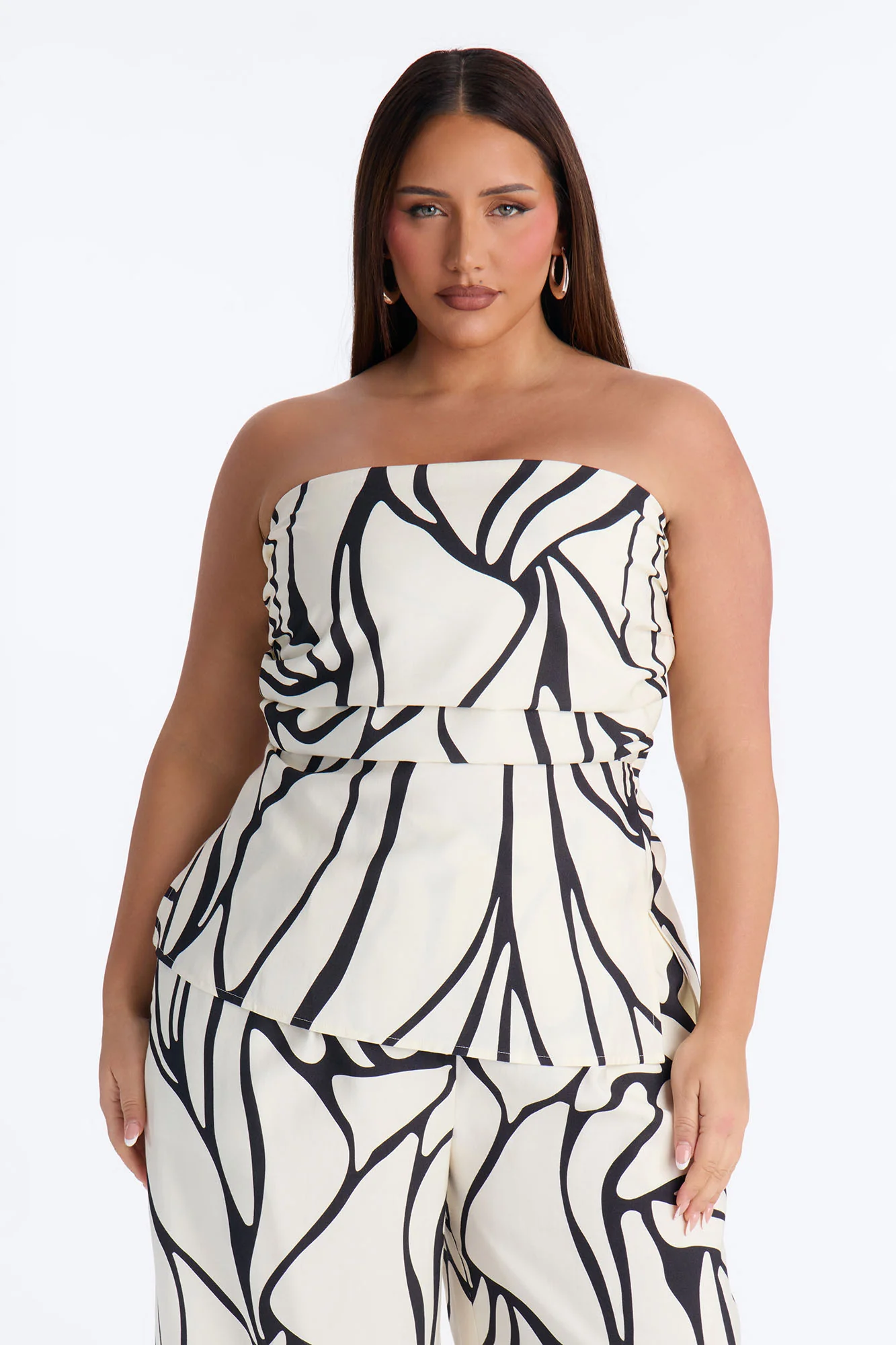 Tracy Strapless Pant Set - Ivory - Image 6