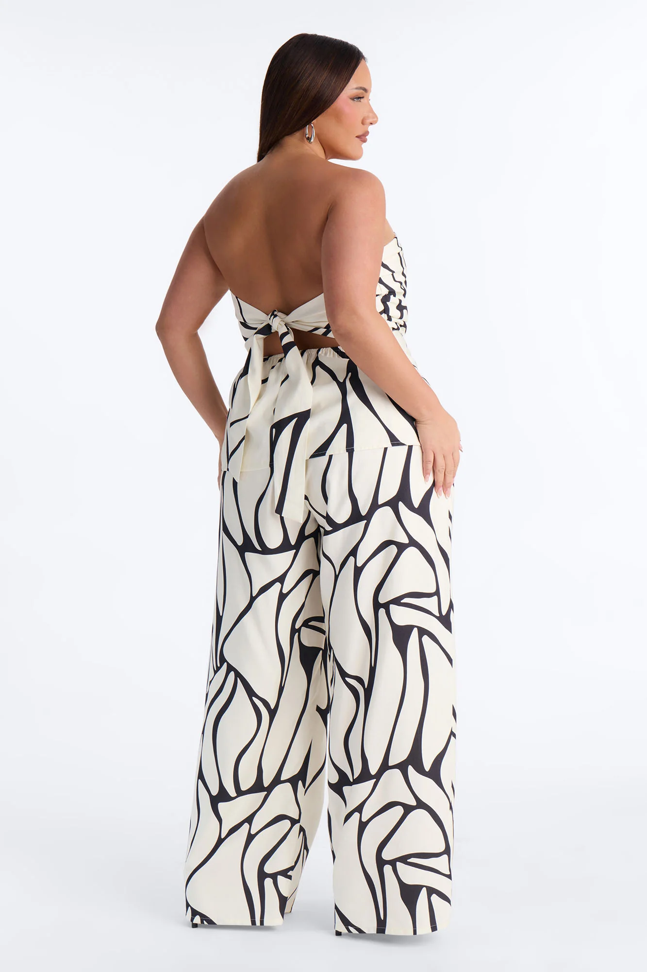 Tracy Strapless Pant Set - Ivory - Image 8