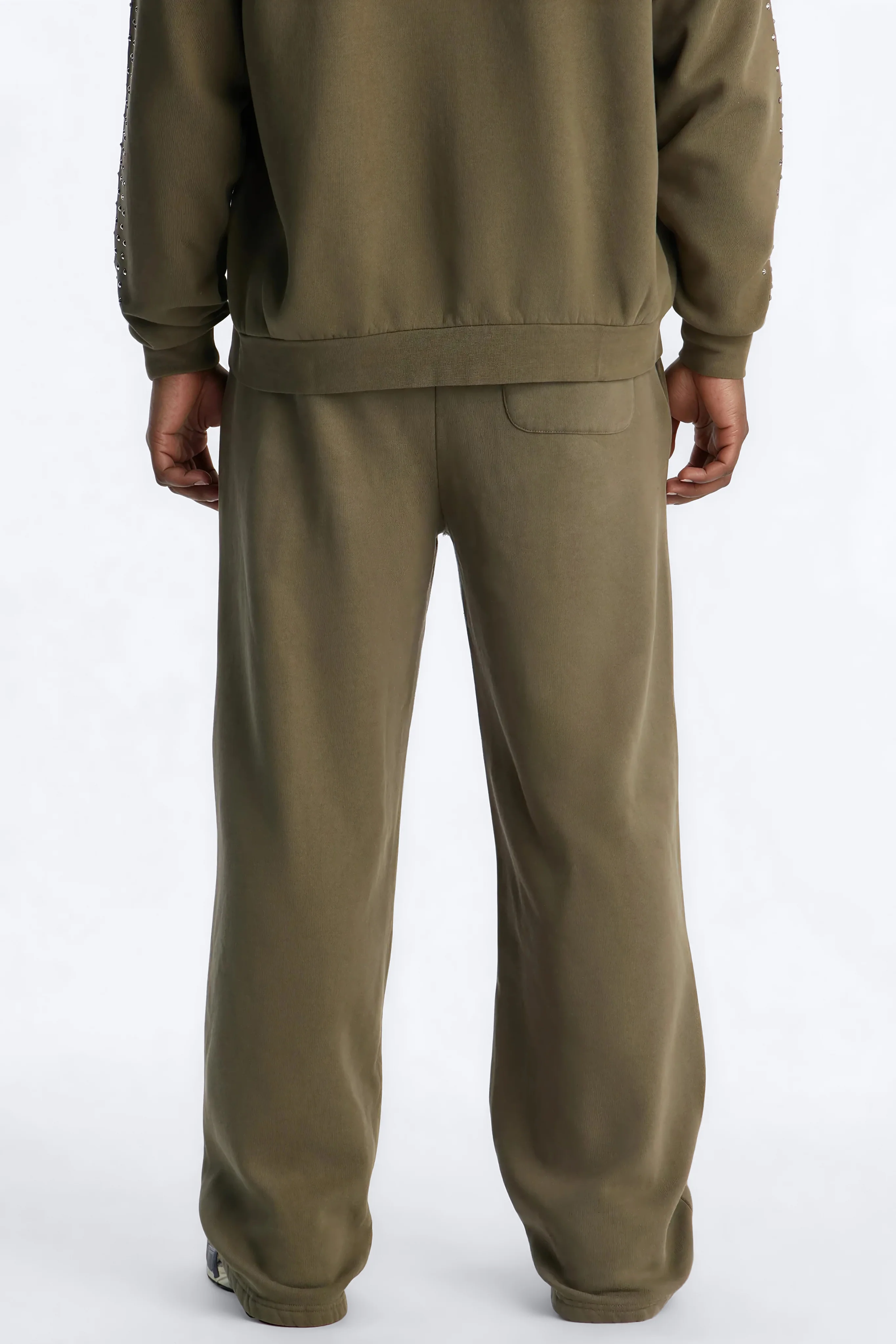 Tribal Rhinestone Sweatpants - Olive - Image 3