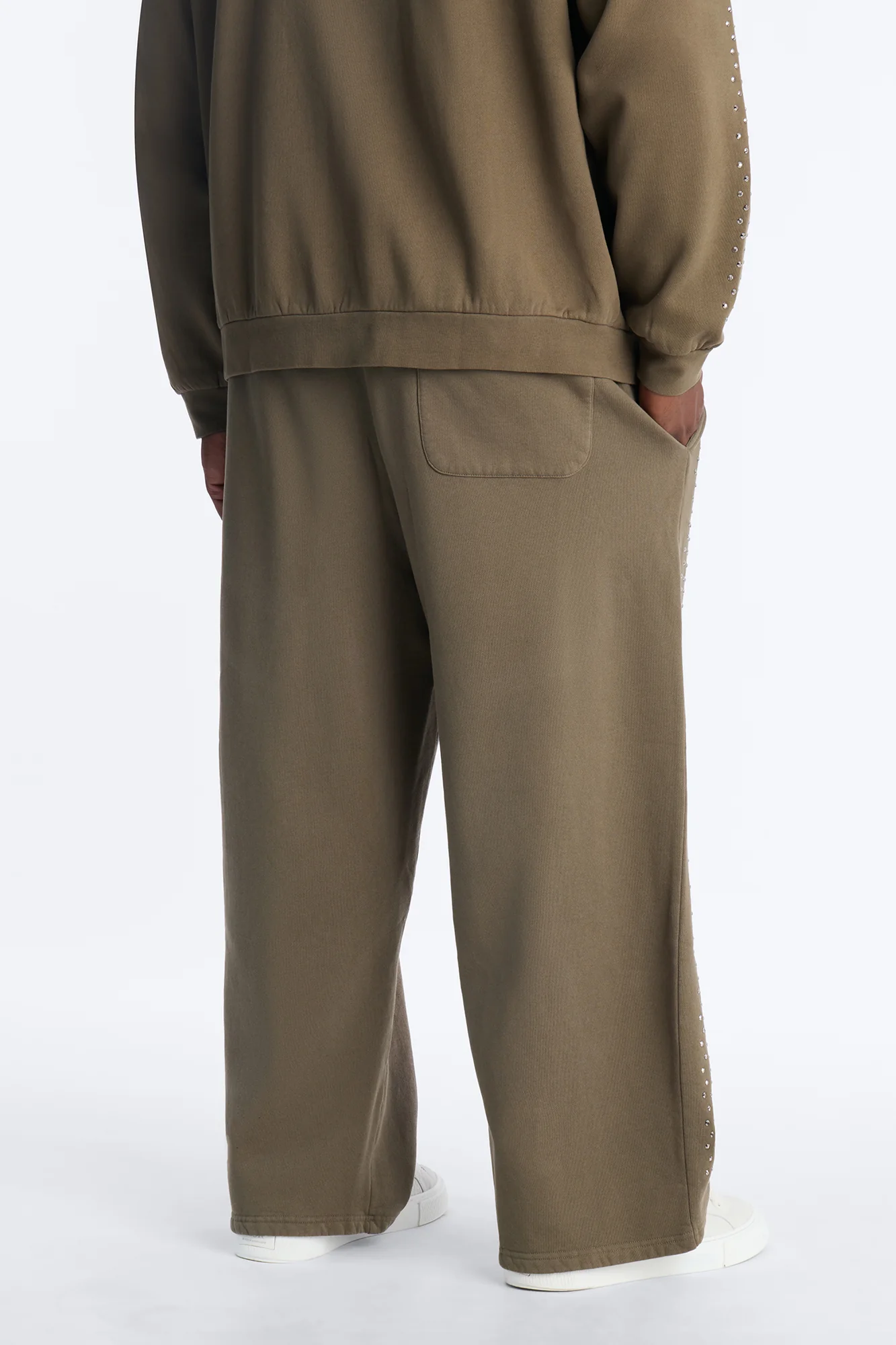 Tribal Rhinestone Sweatpants - Olive - Image 7