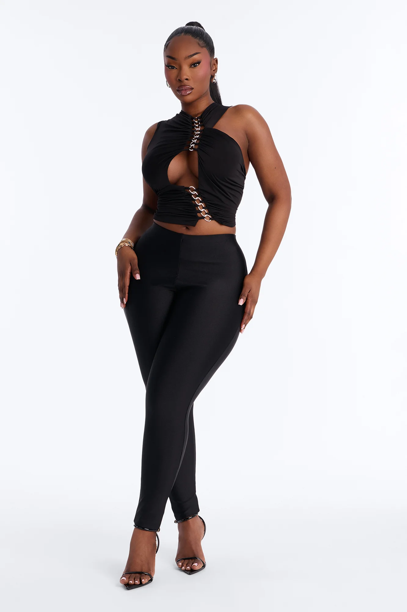 Tricot Low Rise Clean Waistband Legging - Black - Image 5