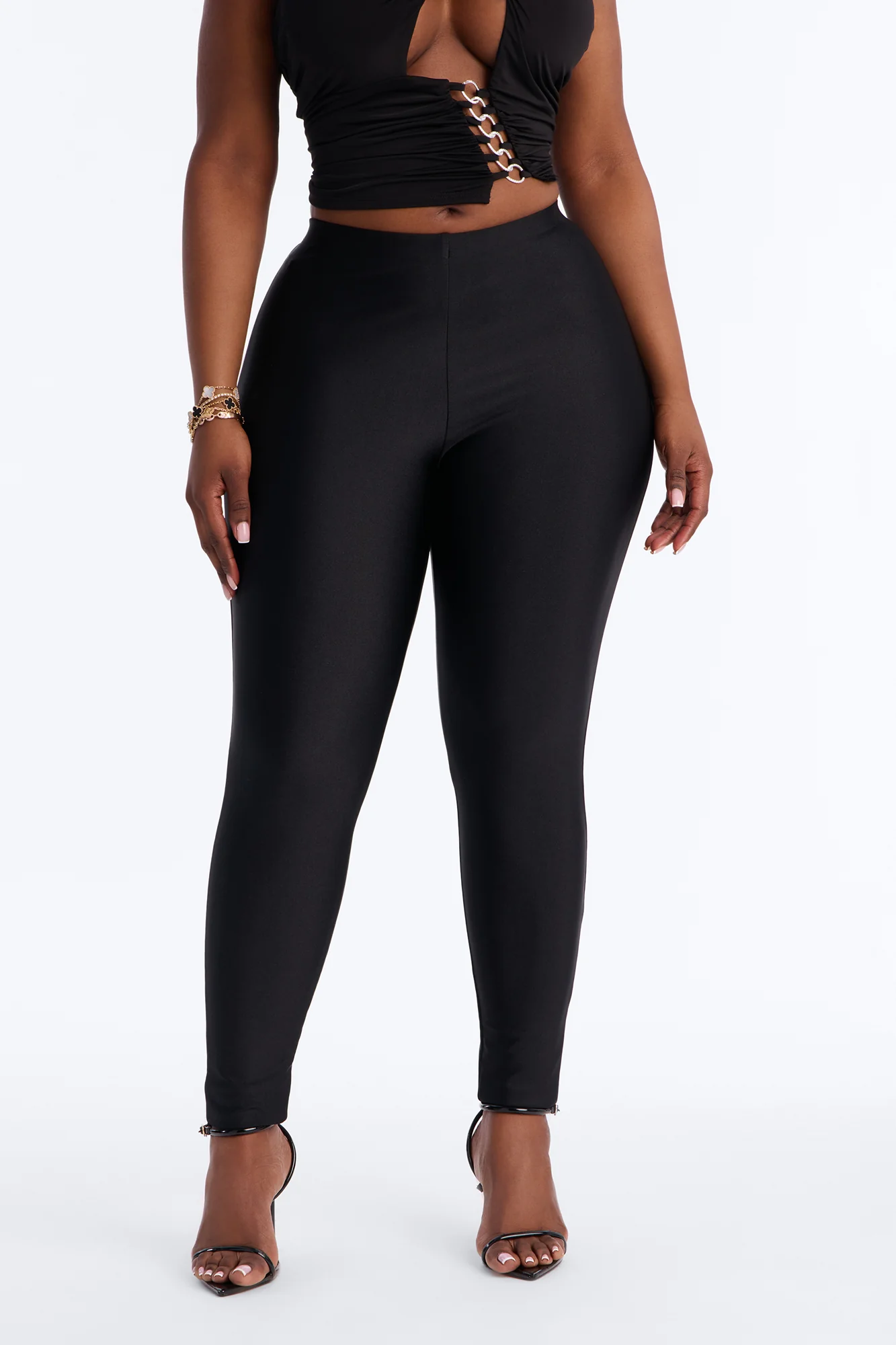 Tricot Low Rise Clean Waistband Legging - Black - Image 6