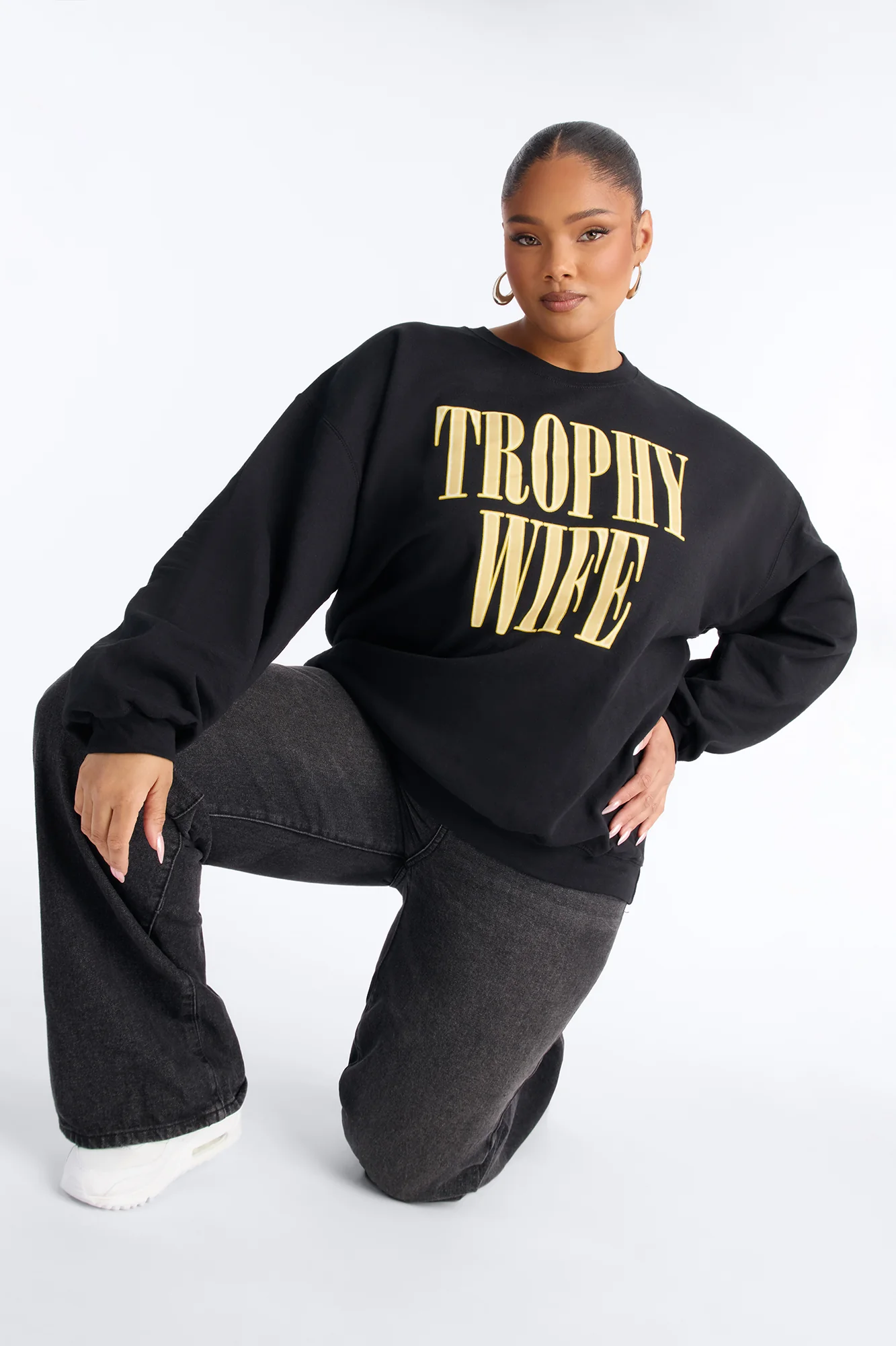 Trophy Wife Fleece Sweatshirt - Black - Image 6
