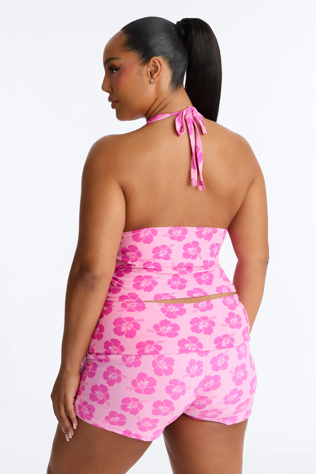 Tropical Beauty PJ Short Set - Pink/Pink - Image 6