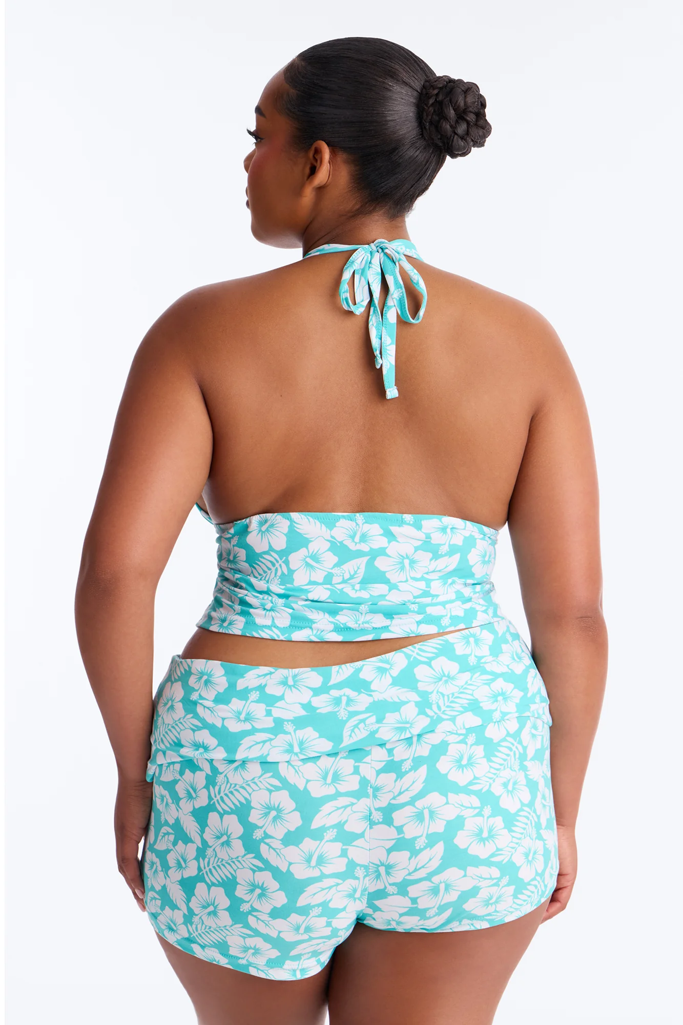 Tropical Beauty PJ Short Set - Turquoise/combo - Image 6