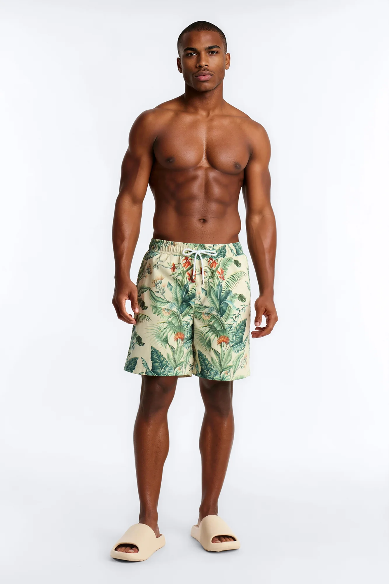 Tropical Cabana Swim Trunk 7″ - Green - Image 2