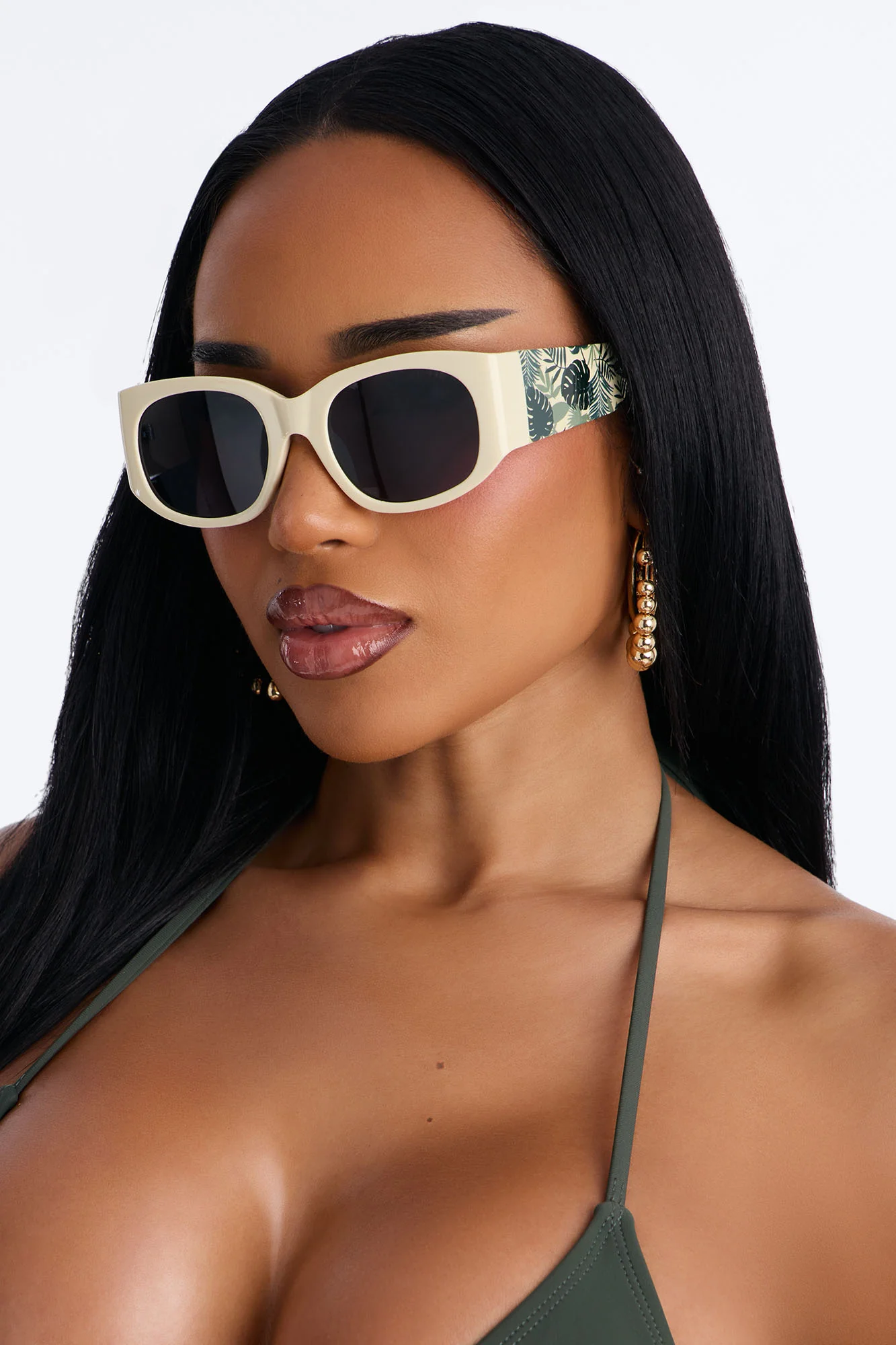 Tropical Vaycay Sunglasses - Cream