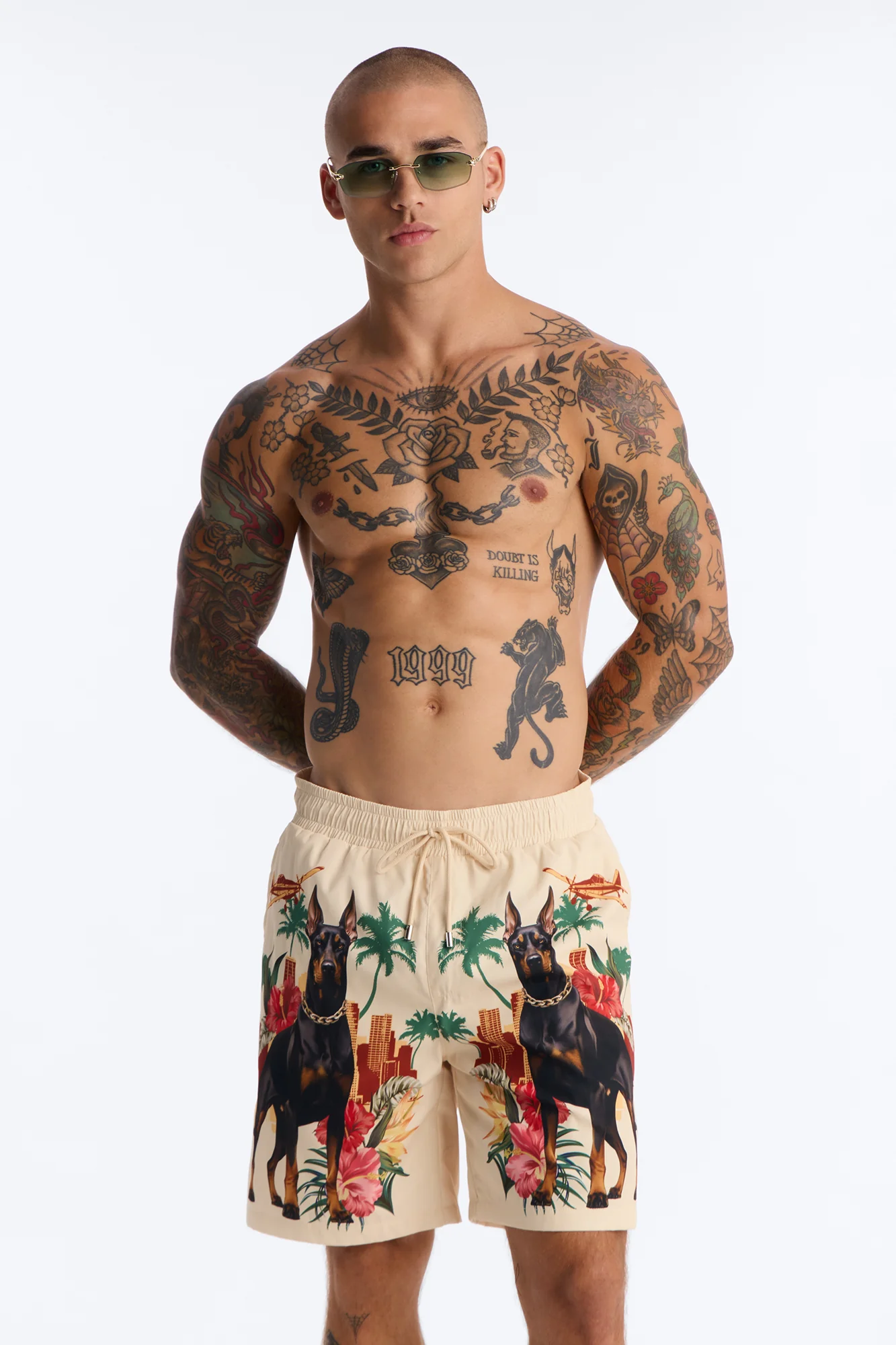 Tropical Watchdog Swim Trunk 7″ - Multi Color