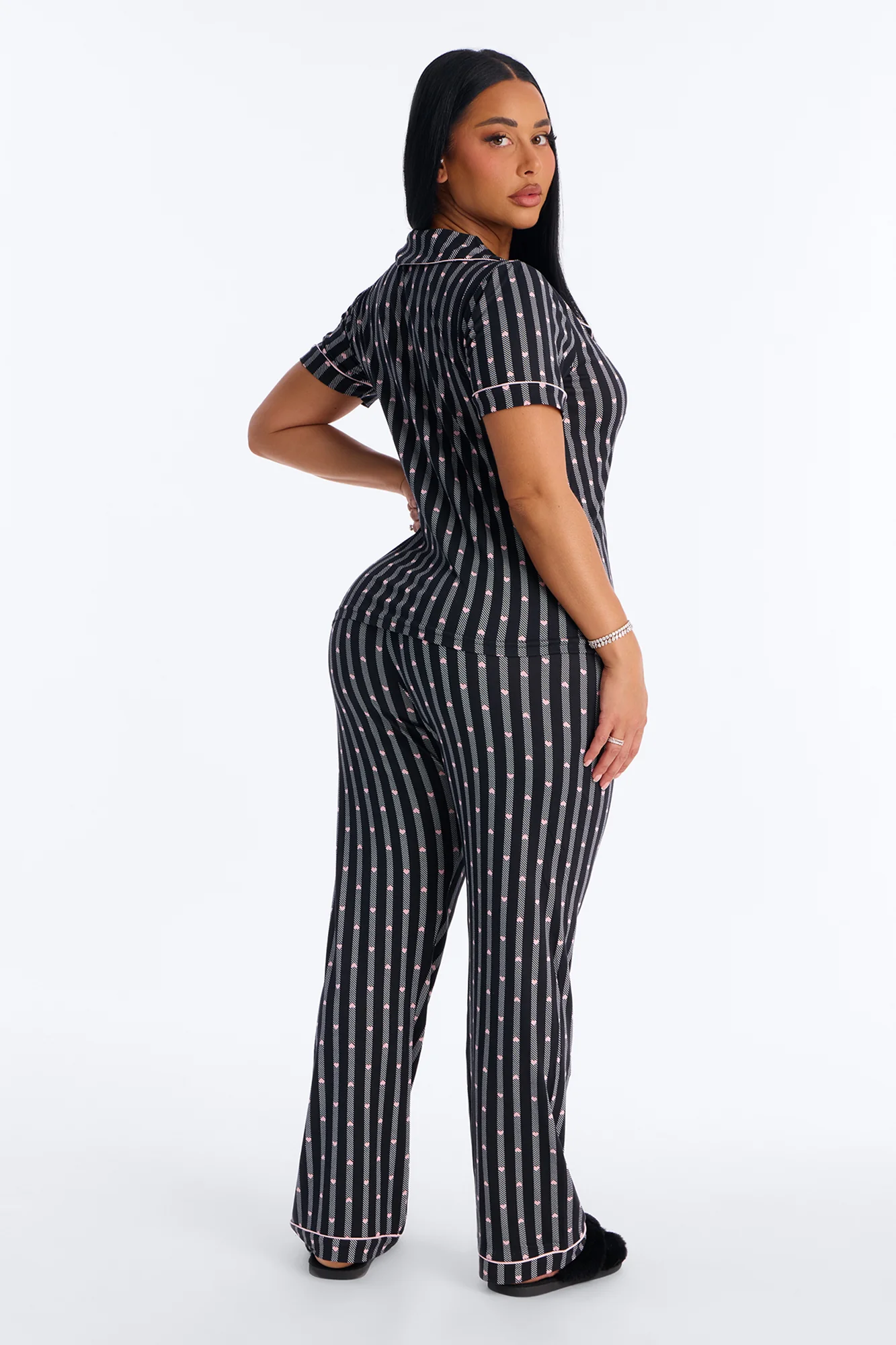 True Love Short Sleeve PJ Pant Set - Black/combo - Image 4