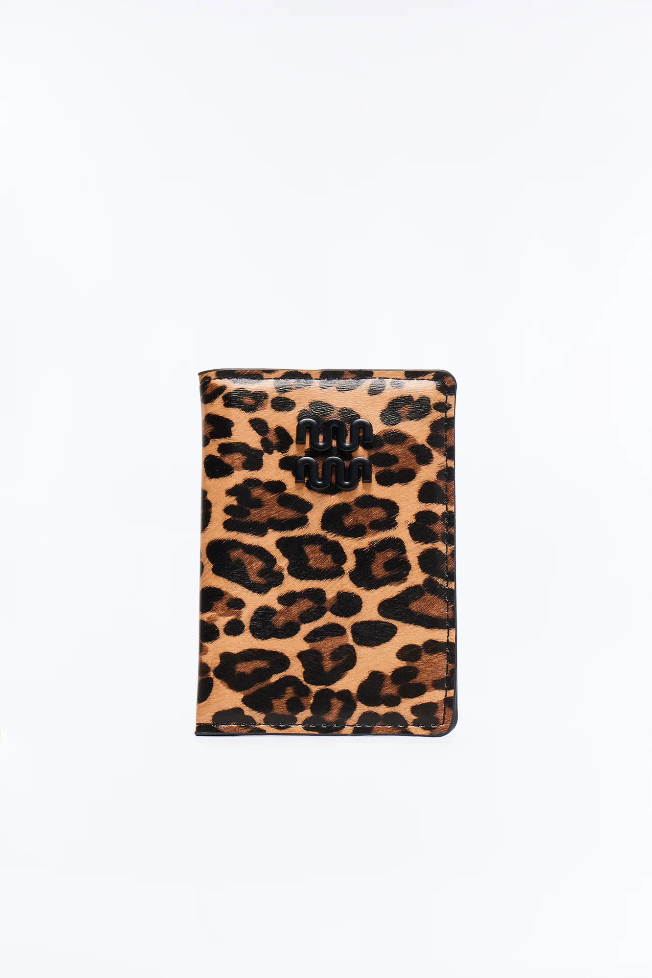 True Power Faux Leather Fold Over Cardholder - Leopard