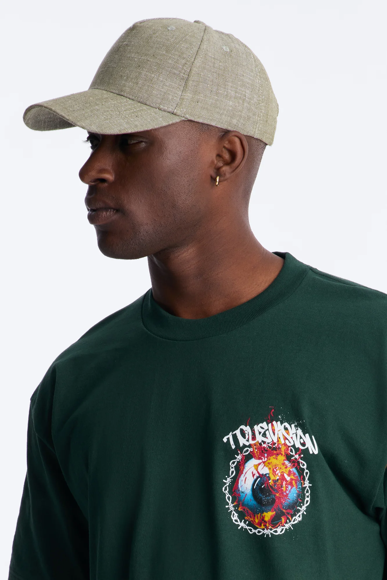 True Vision Boxy Short Sleeve Tee - Green - Image 3