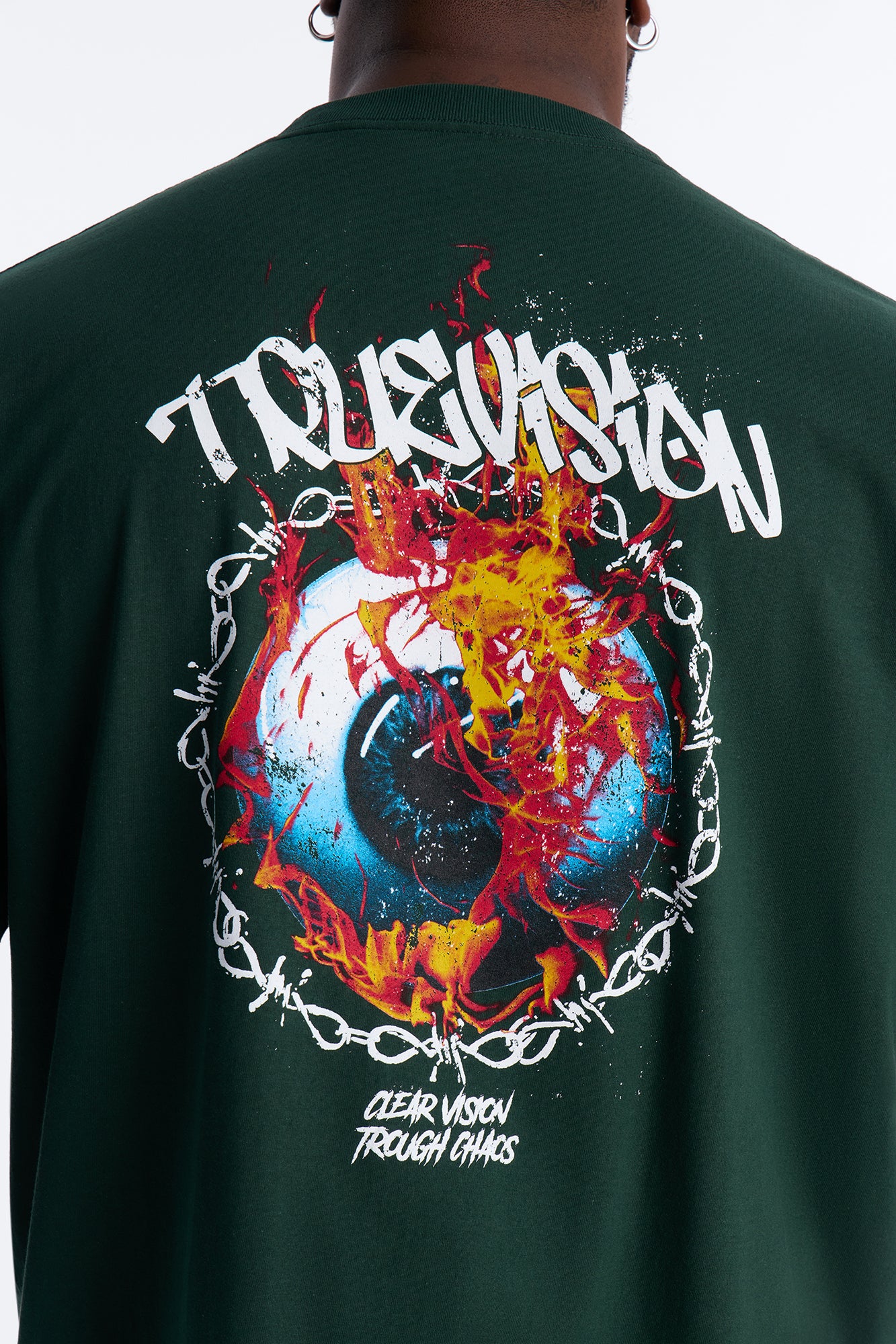 True Vision Boxy Short Sleeve Tee - Green - Image 7
