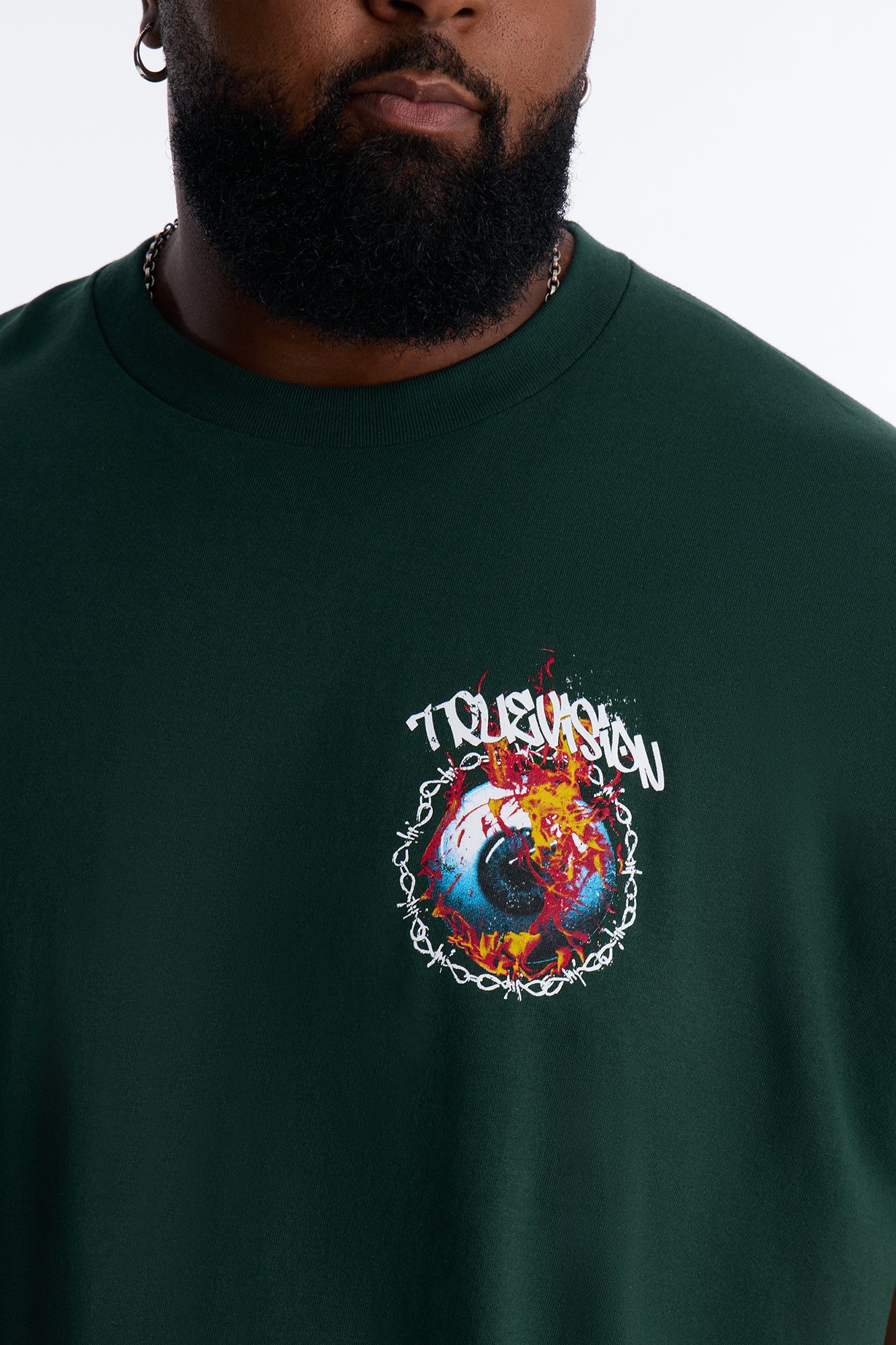 True Vision Boxy Short Sleeve Tee - Green - Image 8