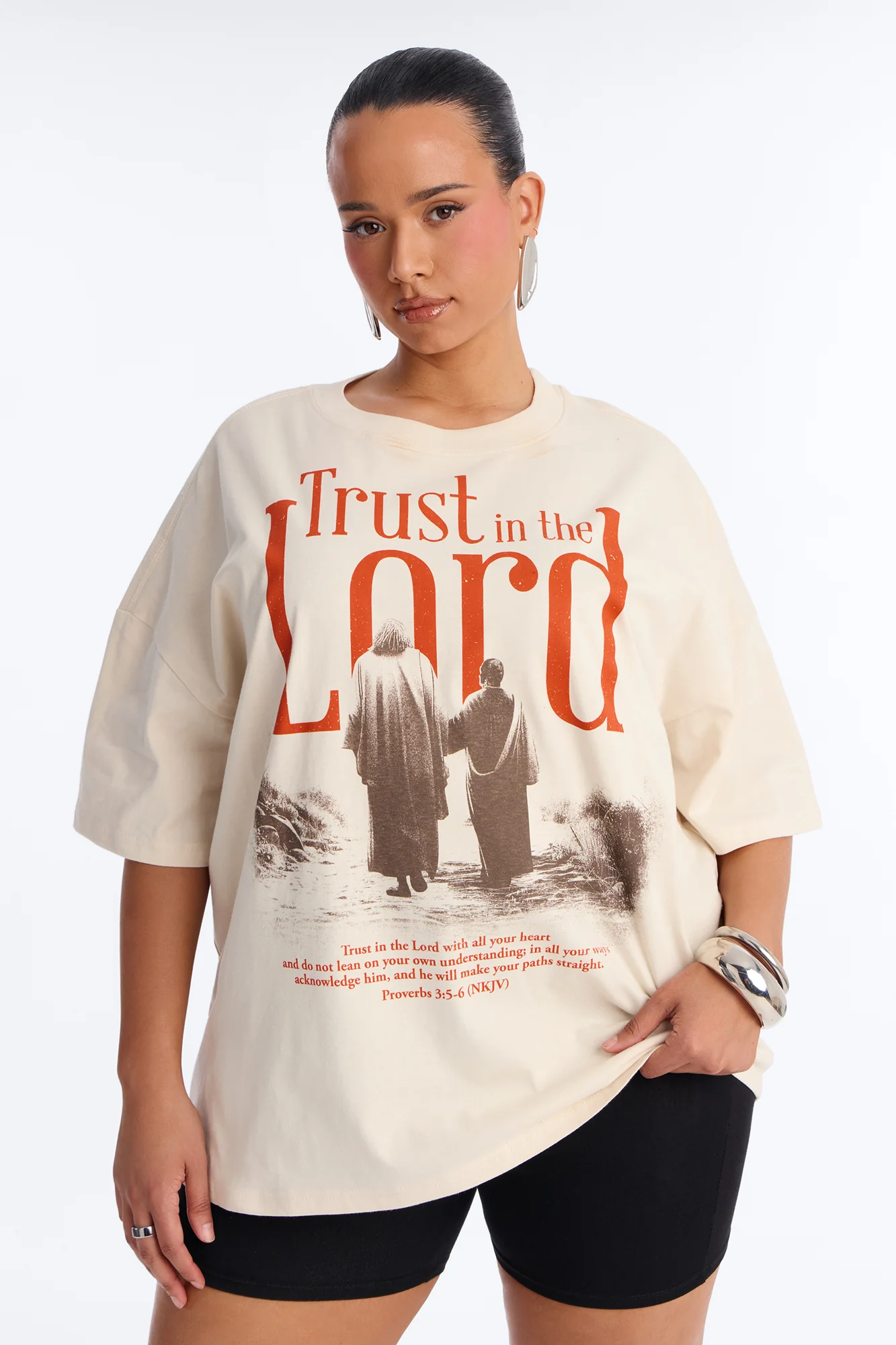 Trust In The Lord Tee - Off White - Image 6