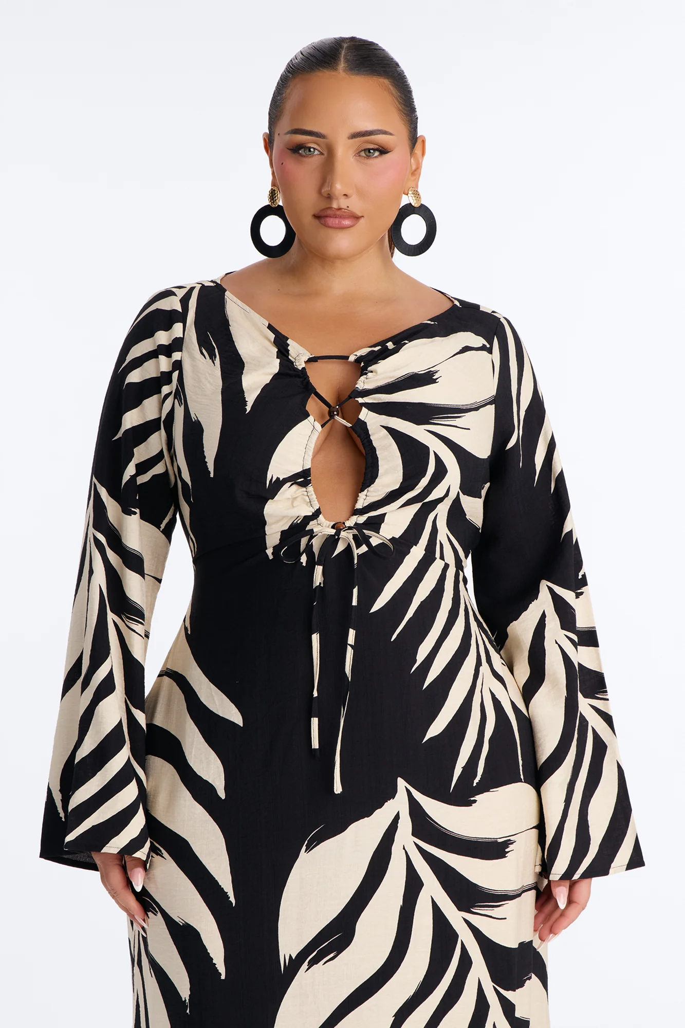 Tulum Days Linen Maxi Dress - Black/combo - Image 6