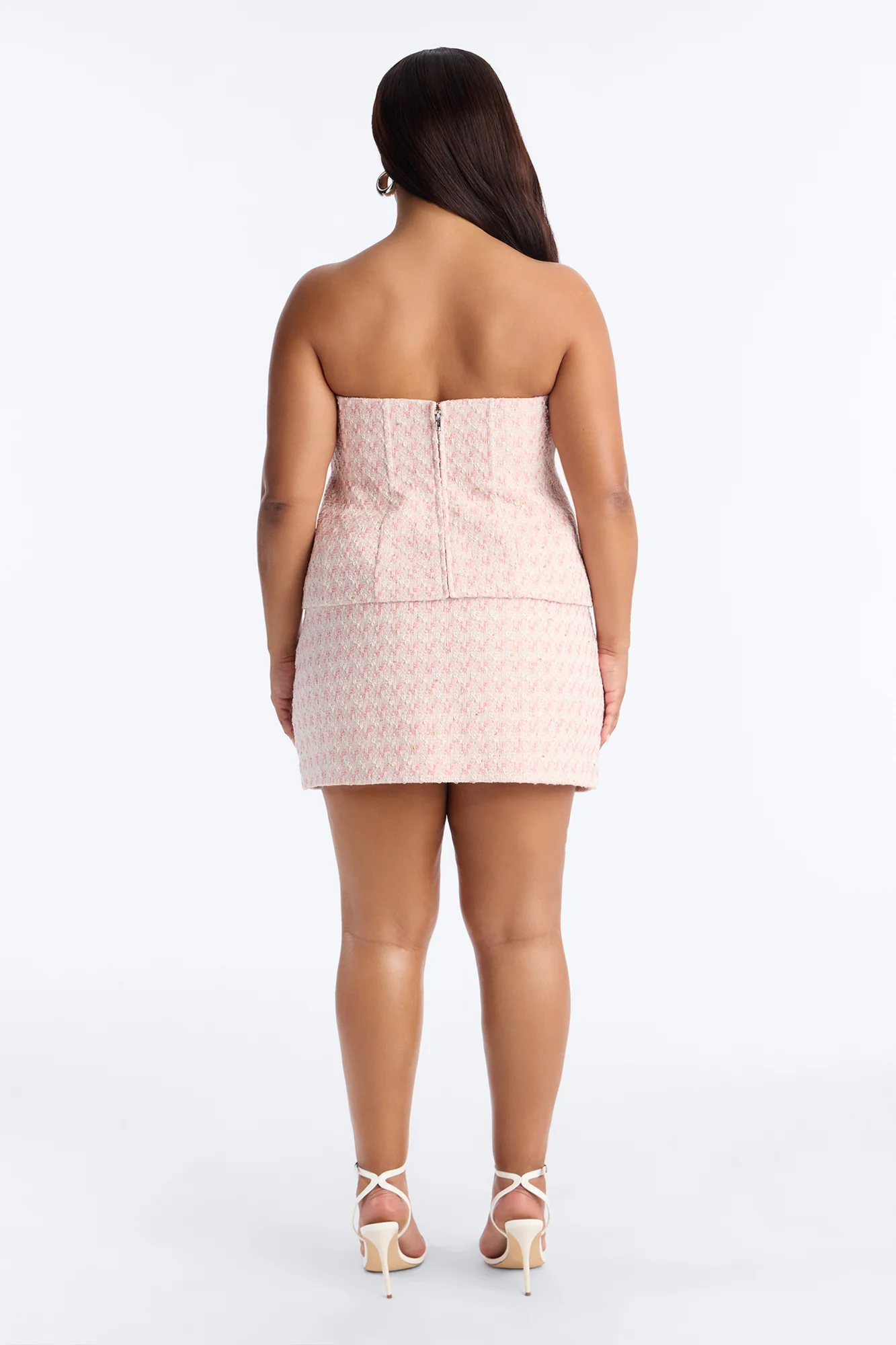 Tweed Romance Corset Top - Pink/combo - Image 8