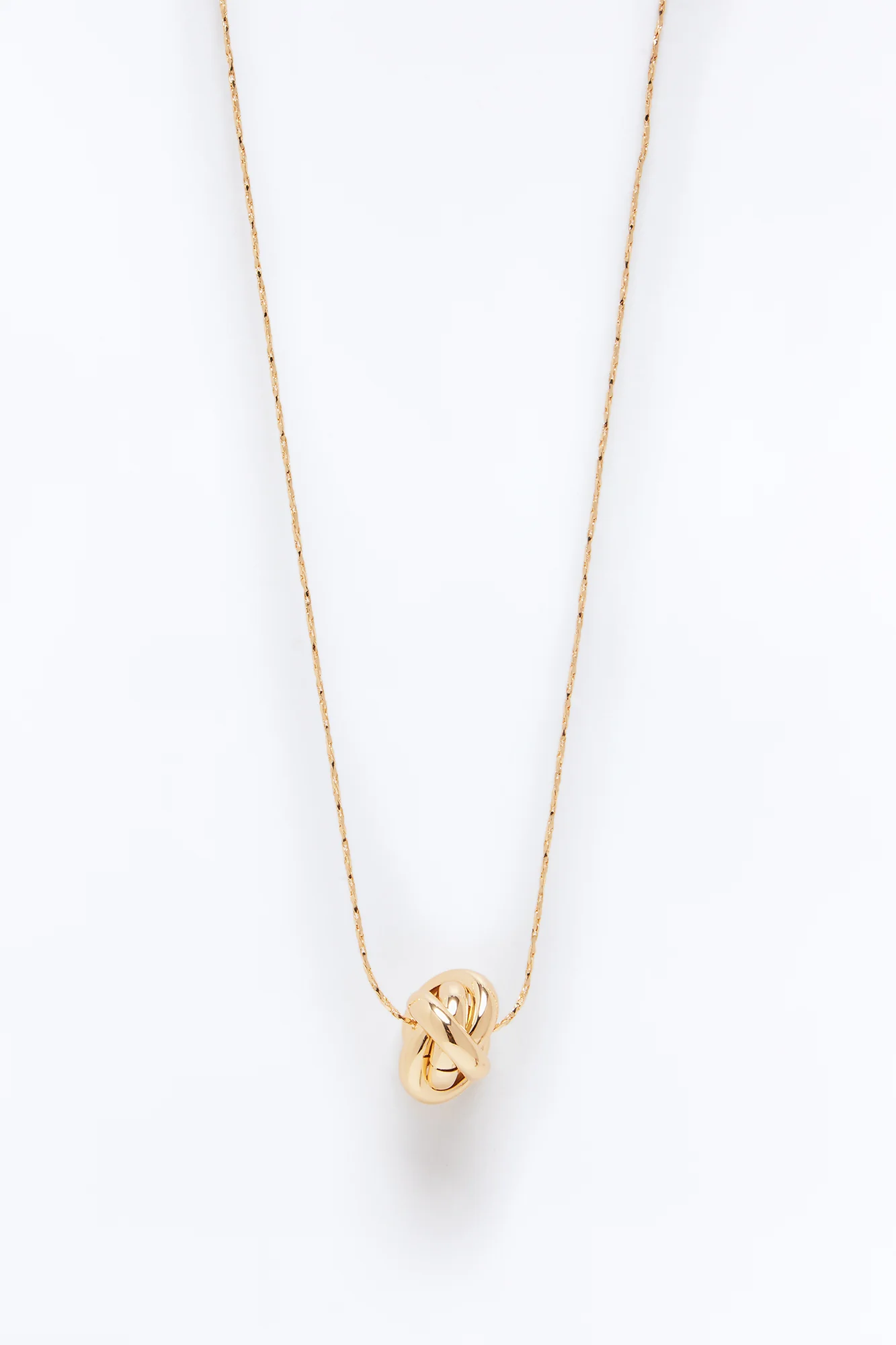 Twisted Ring Necklace - Gold - Image 3