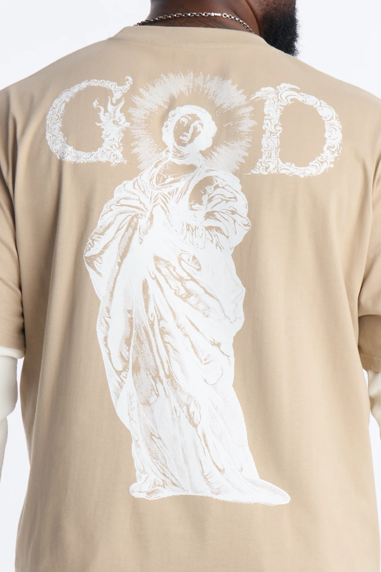Twofer Holy Spirit Long Sleeve Tee - Tan - Image 9