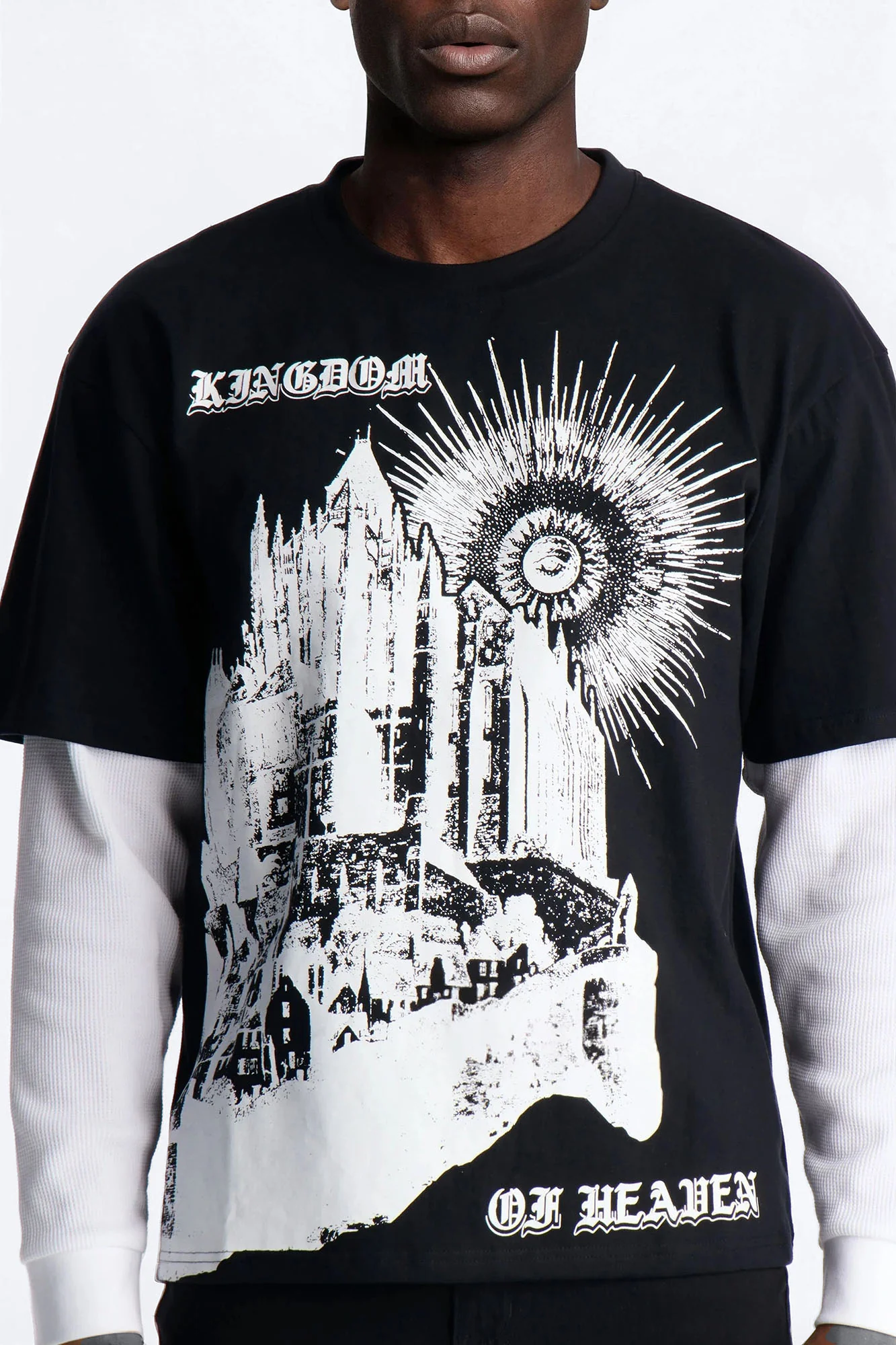 Twofer Kingdom Of Heaven Long Sleeve Tee - Black - Image 3