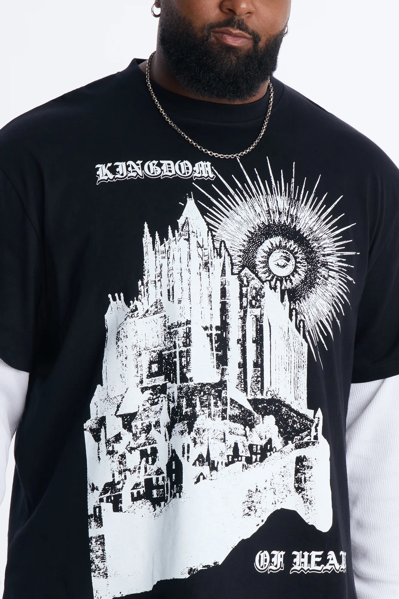 Twofer Kingdom Of Heaven Long Sleeve Tee - Black - Image 6