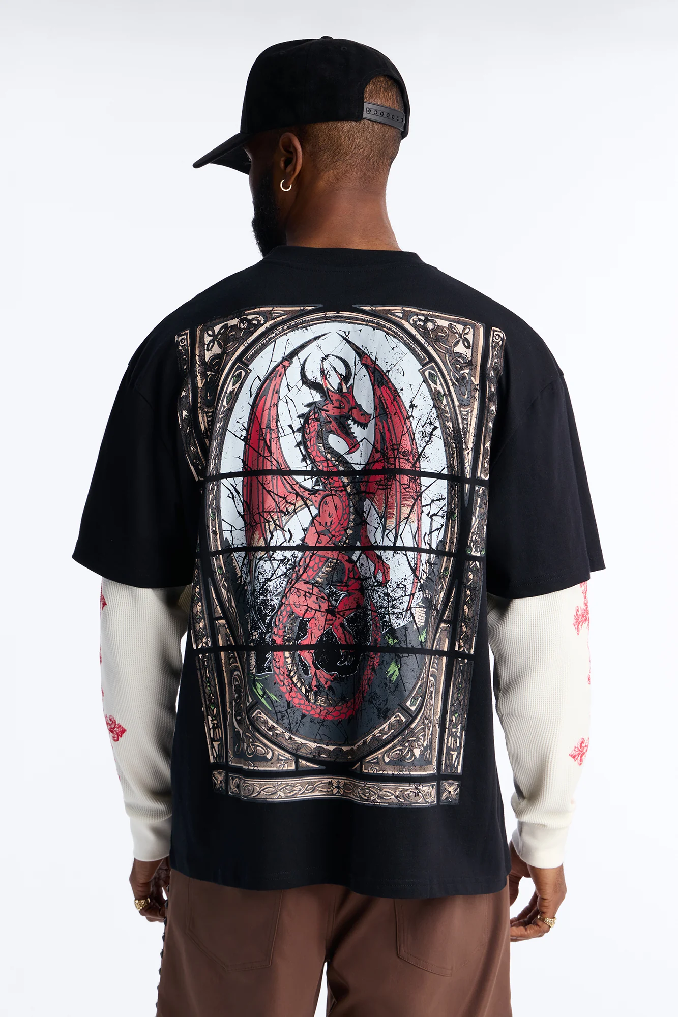 Twofer Through The Looking Glass Long Sleeve Tee - Black