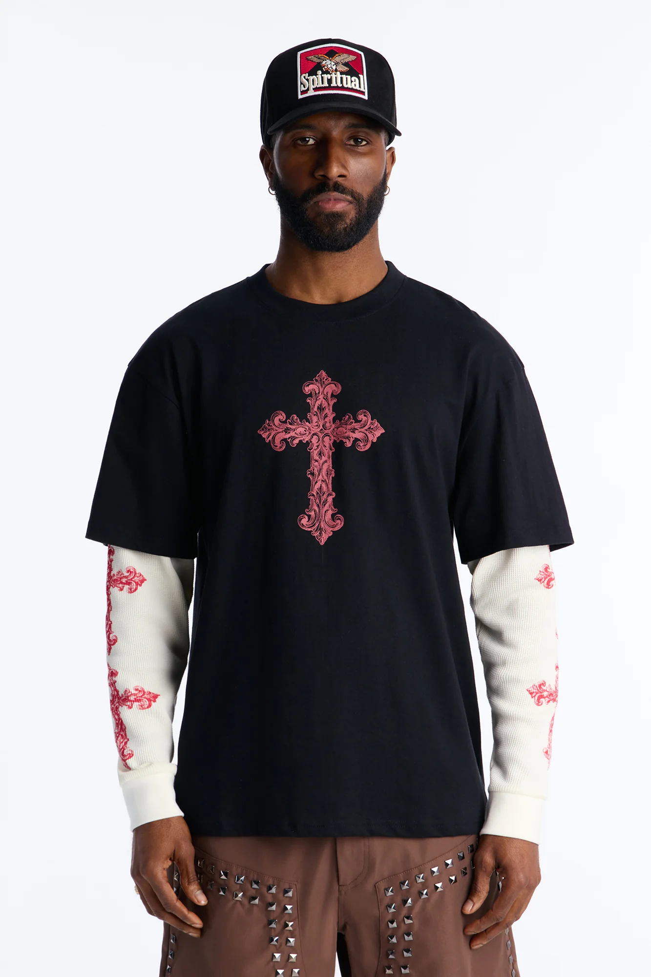 Twofer Through The Looking Glass Long Sleeve Tee - Black - Image 4