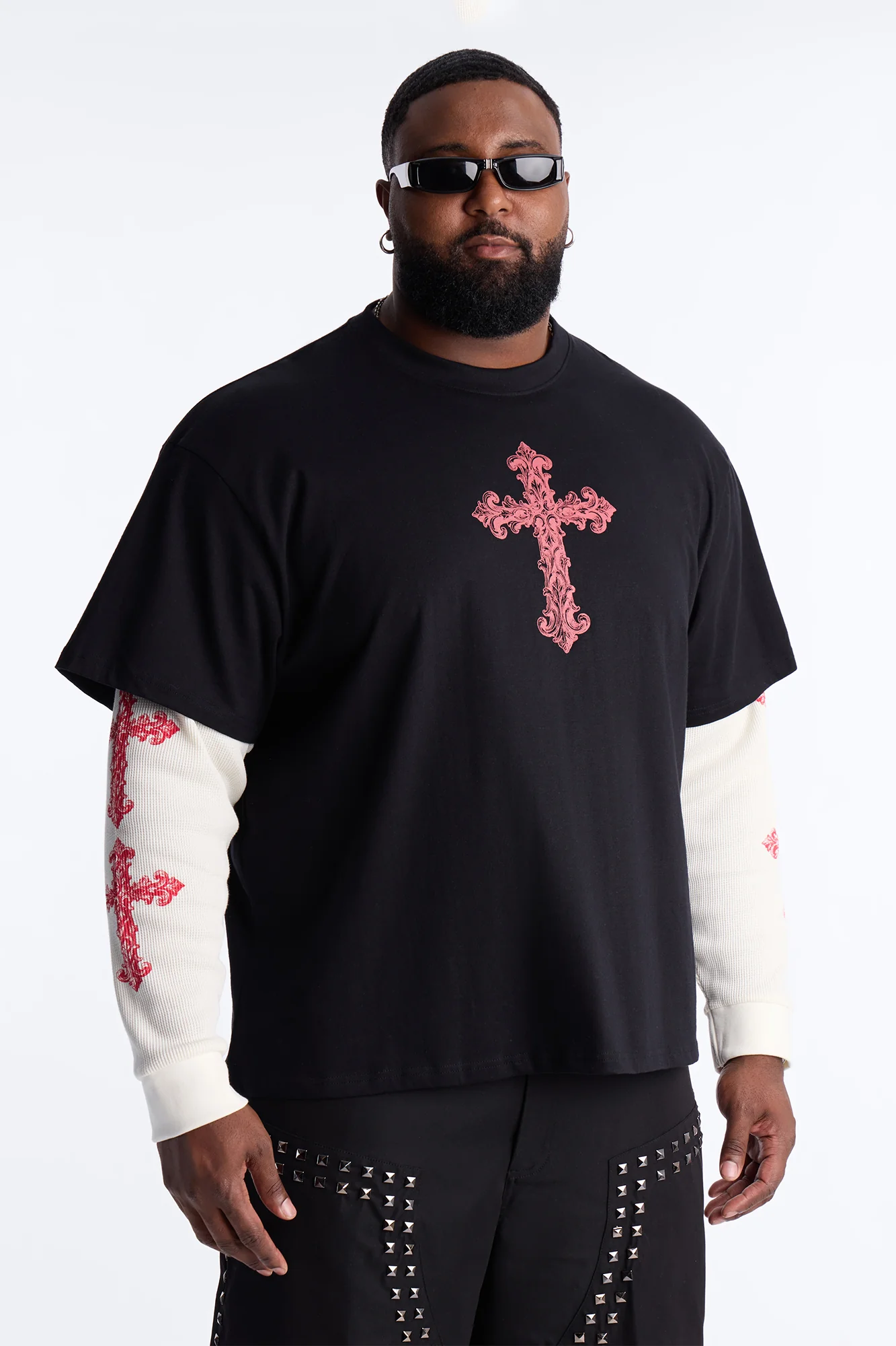 Twofer Through The Looking Glass Long Sleeve Tee - Black - Image 8