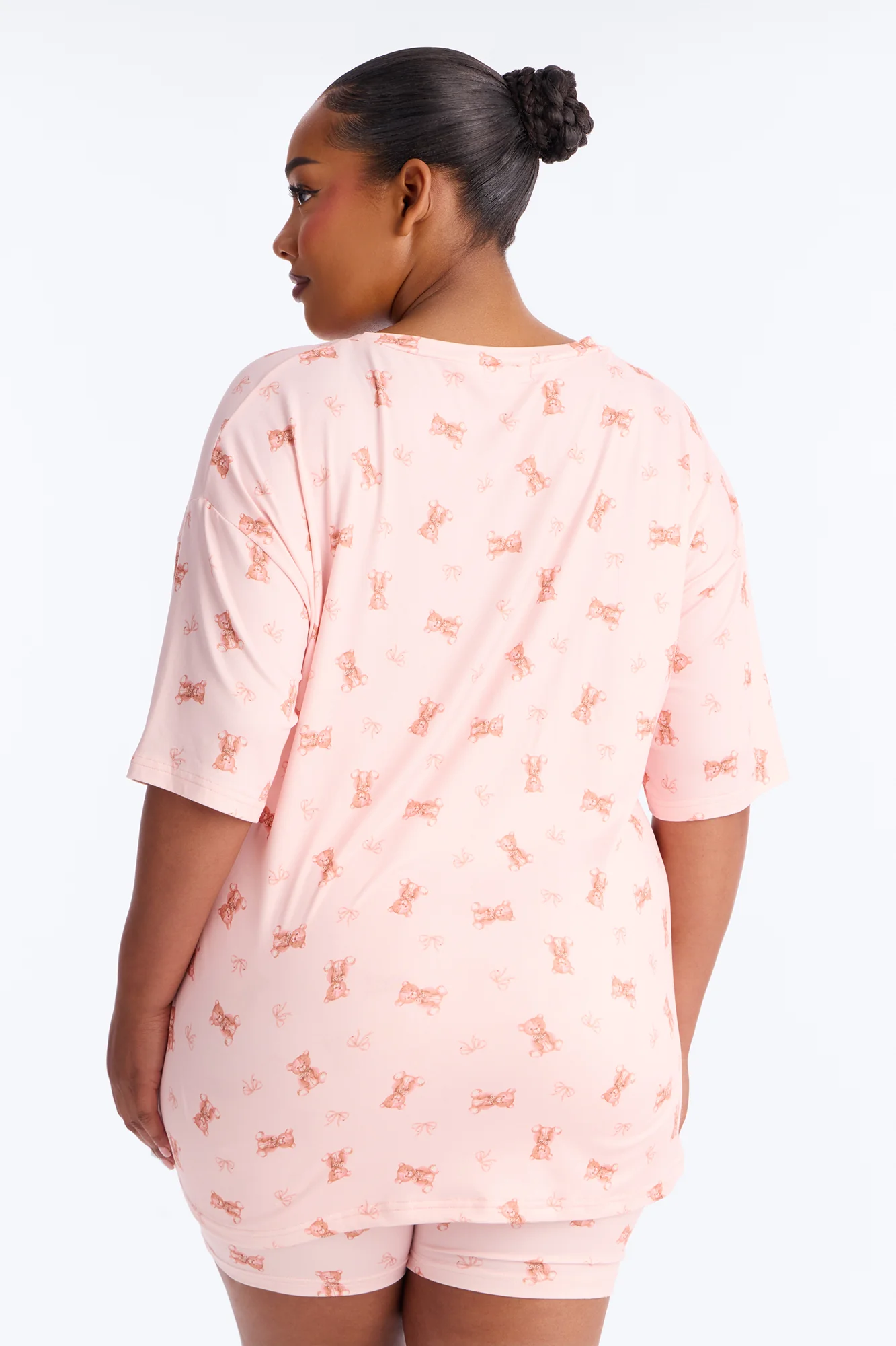U R My Teddy Bear PJ Boxer Short Set - Pink/combo - Image 6