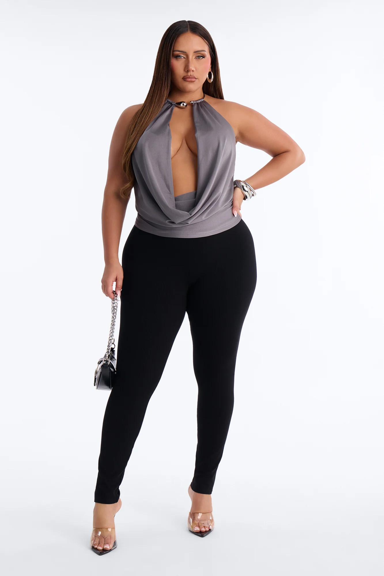 Ultra Ribbed Mid Rise Legging - Black - Image 5