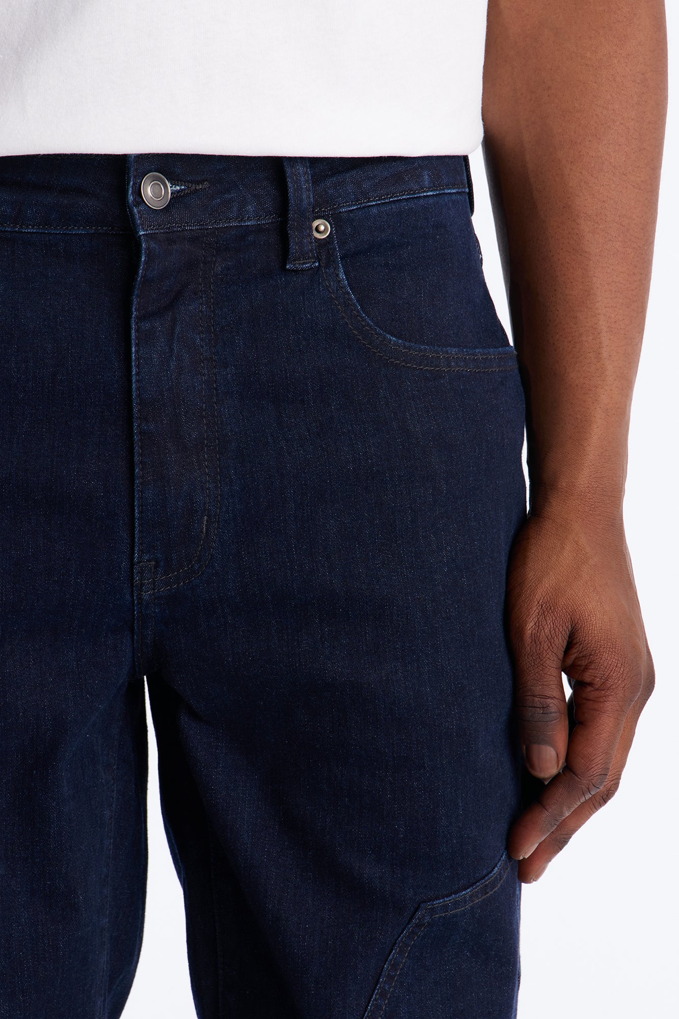 Ultra Stacked Skinny Caprenter Jean - Dark Wash - Image 3