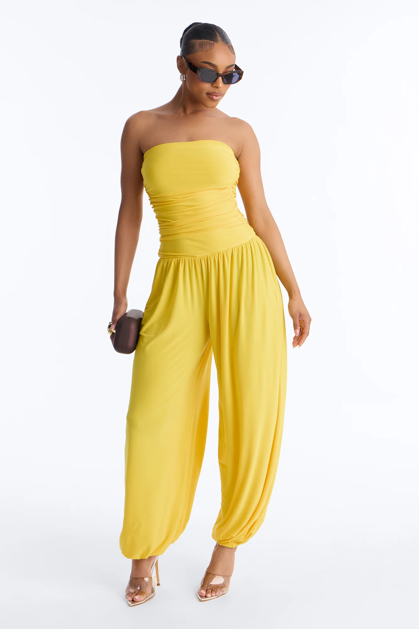 Uma Balloon Leg Jumpsuit - Yellow