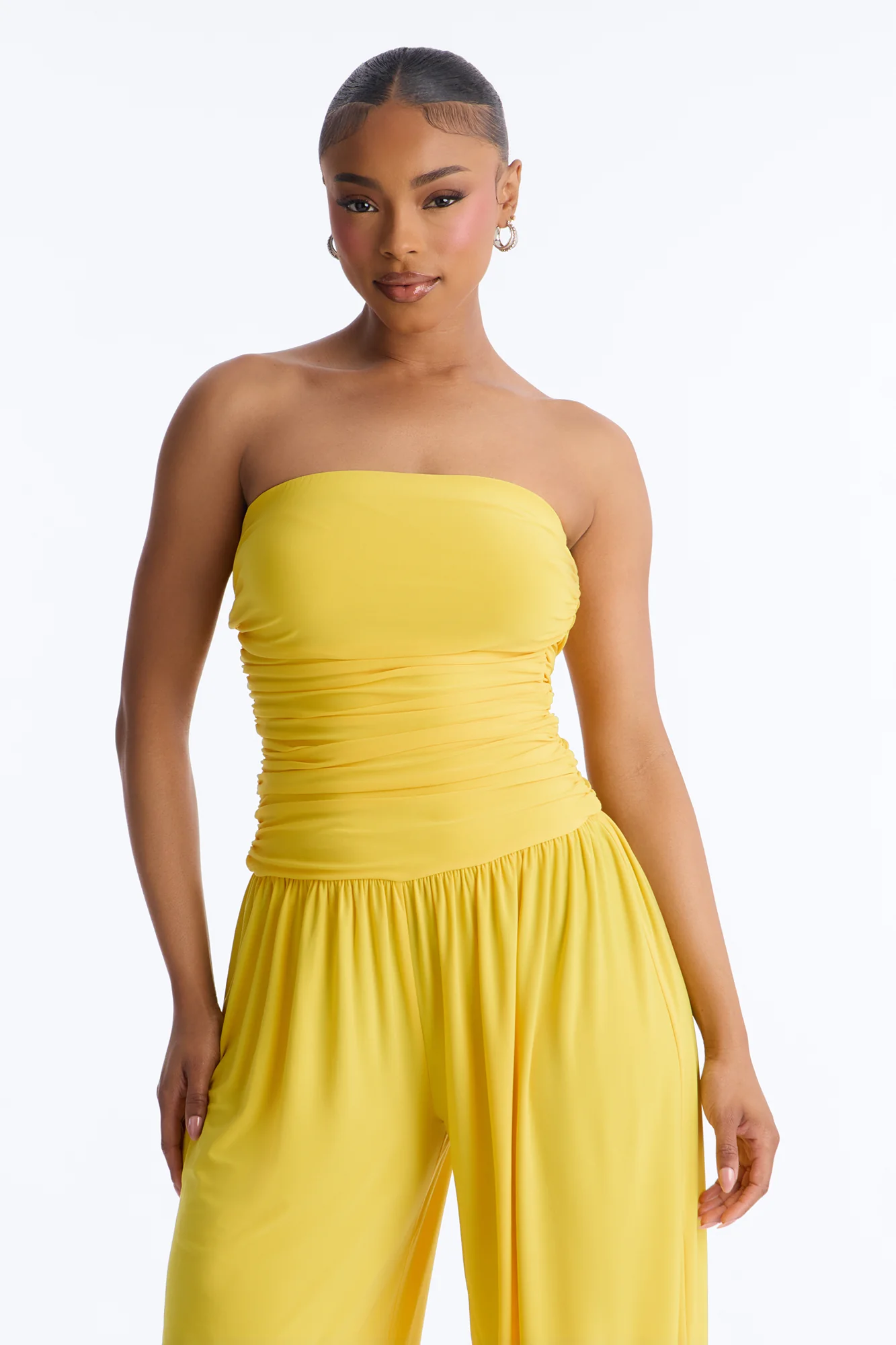 Uma Balloon Leg Jumpsuit - Yellow - Image 2