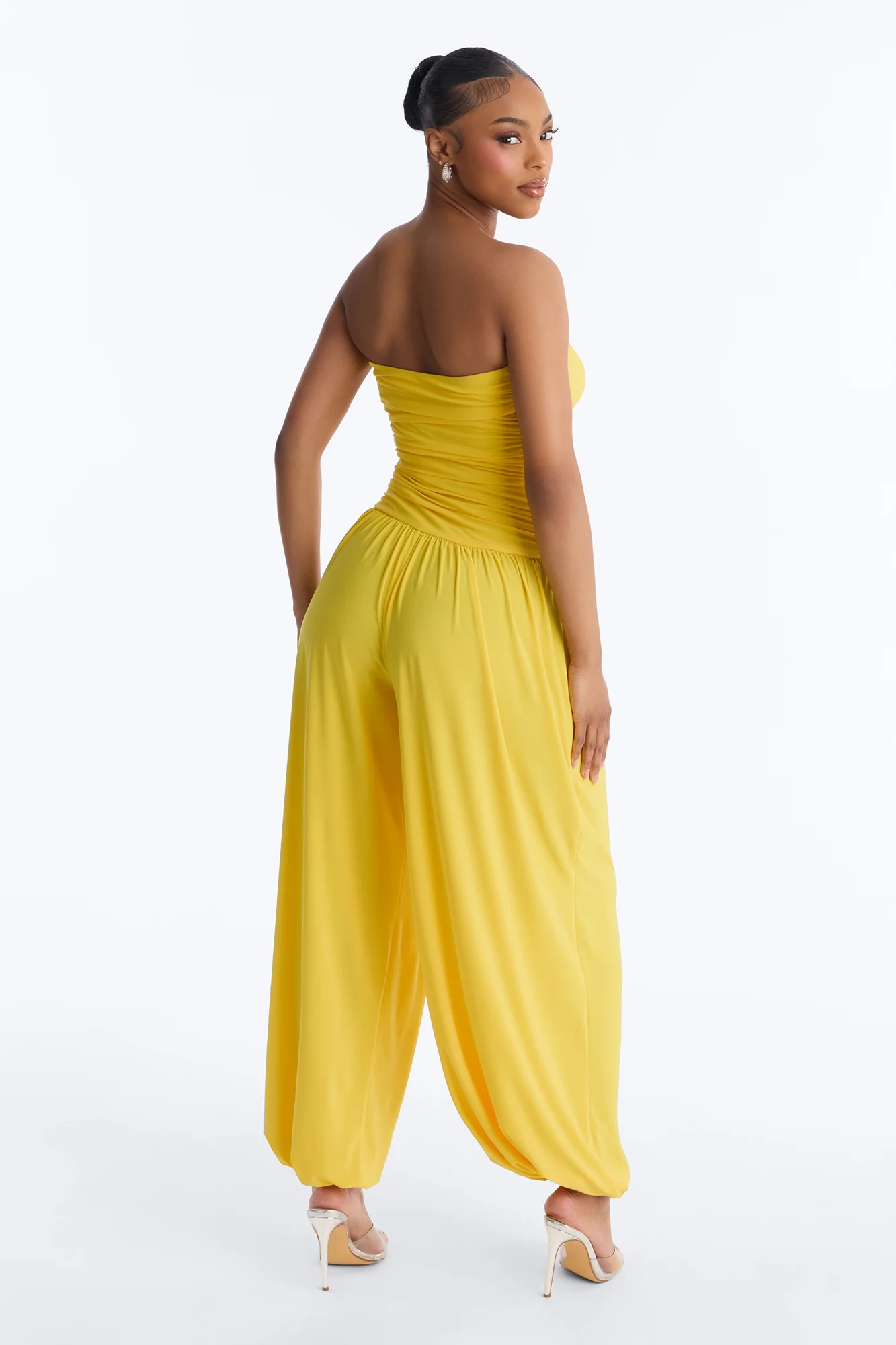 Uma Balloon Leg Jumpsuit - Yellow - Image 4