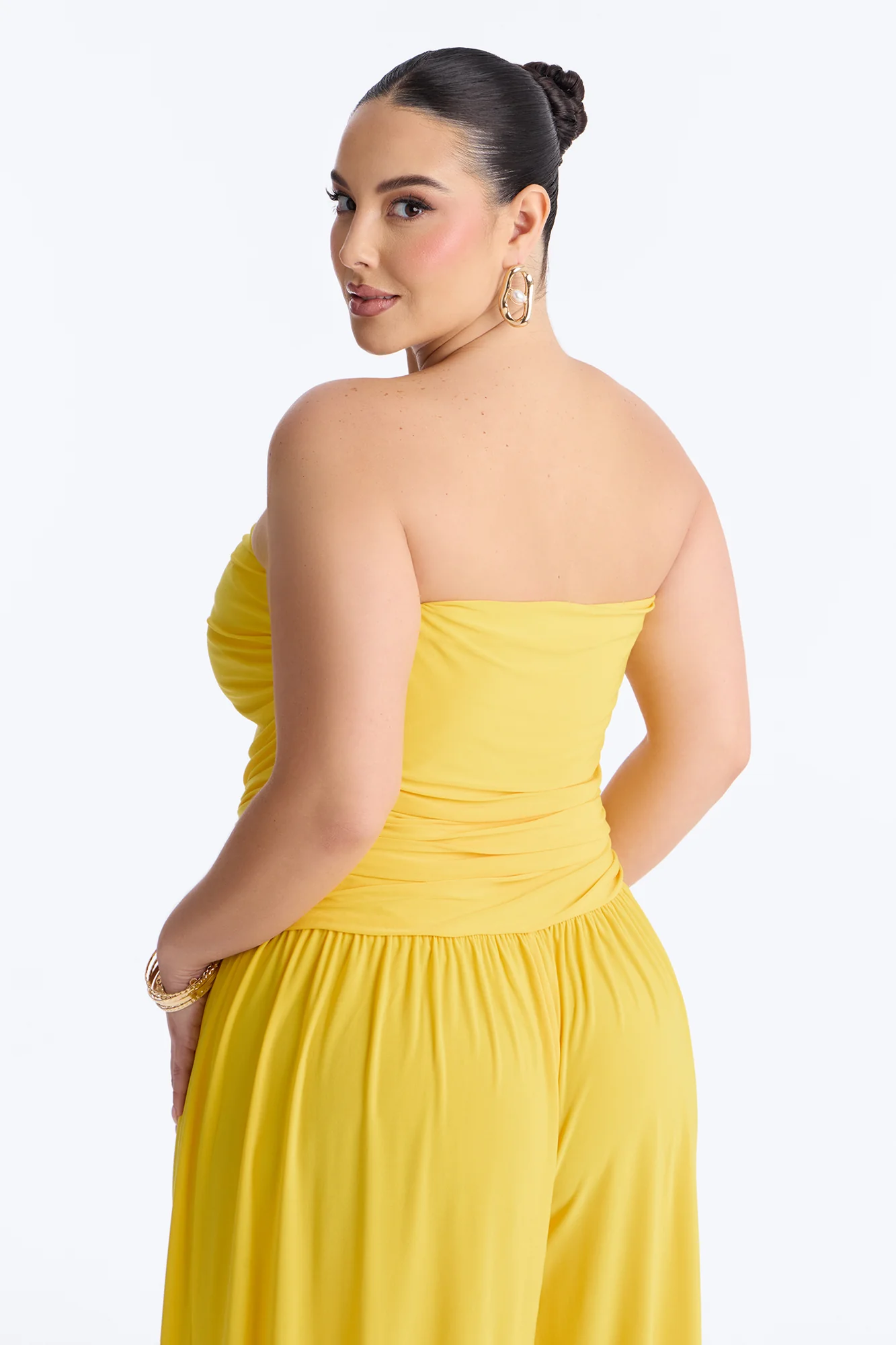 Uma Balloon Leg Jumpsuit - Yellow - Image 7