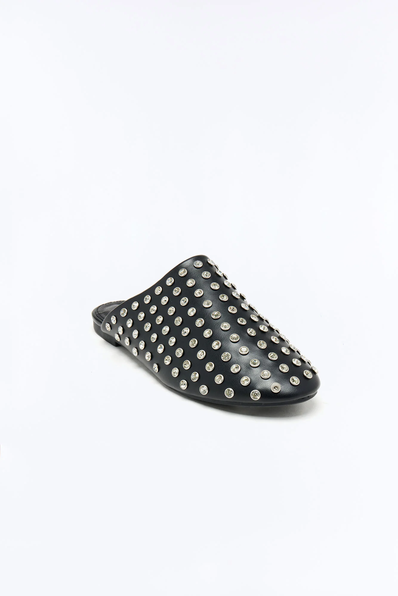 Una Rhinestone Flats - Black - Image 2