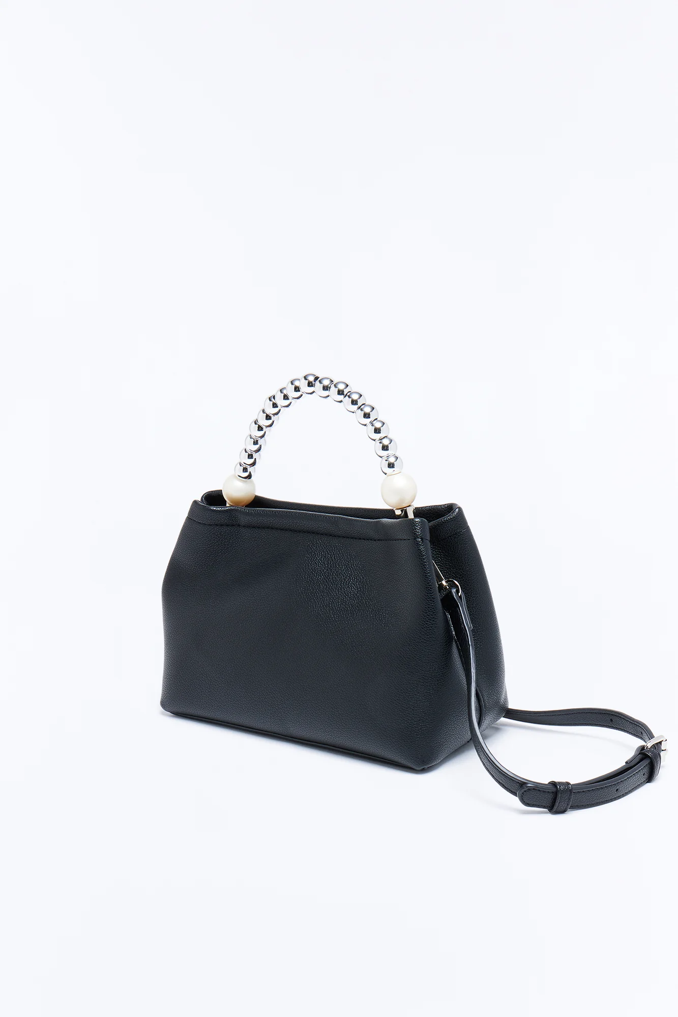 Under The Moon Faux Leather Crossbody Handbag - Black - Image 4