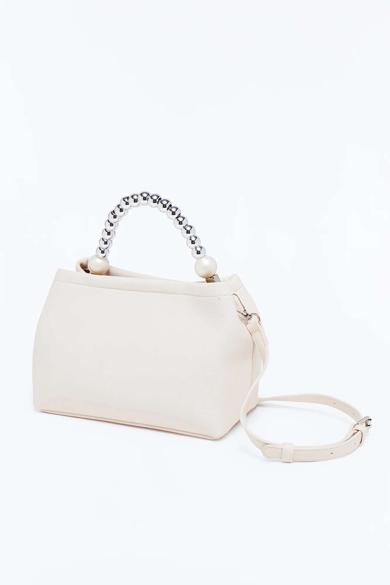 Under The Moon Faux Leather Crossbody Handbag - Ivory - Image 4