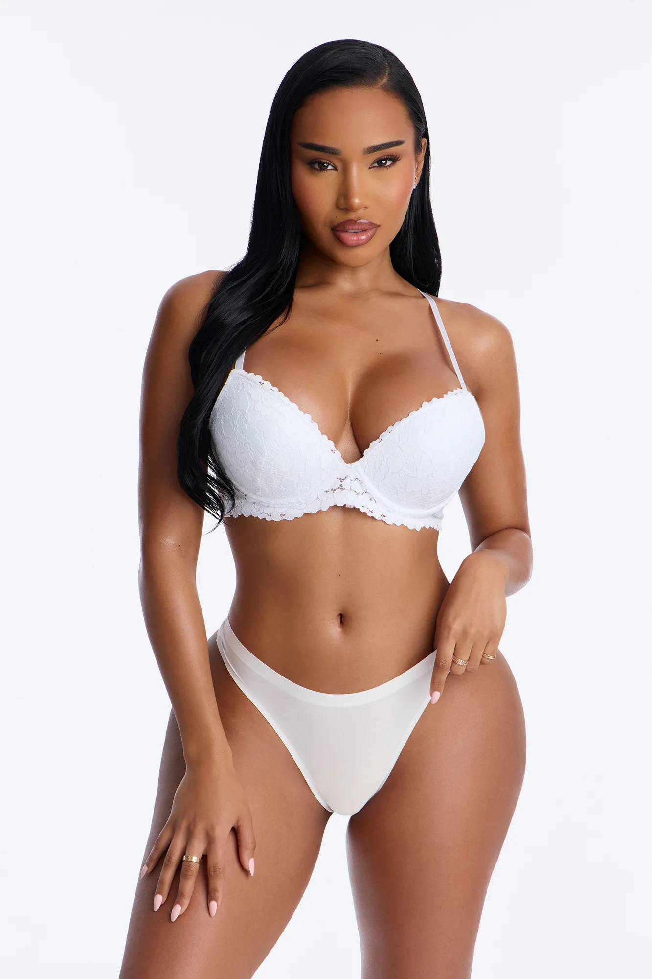 Unstoppable Lace Push Up Bra - White - Image 2