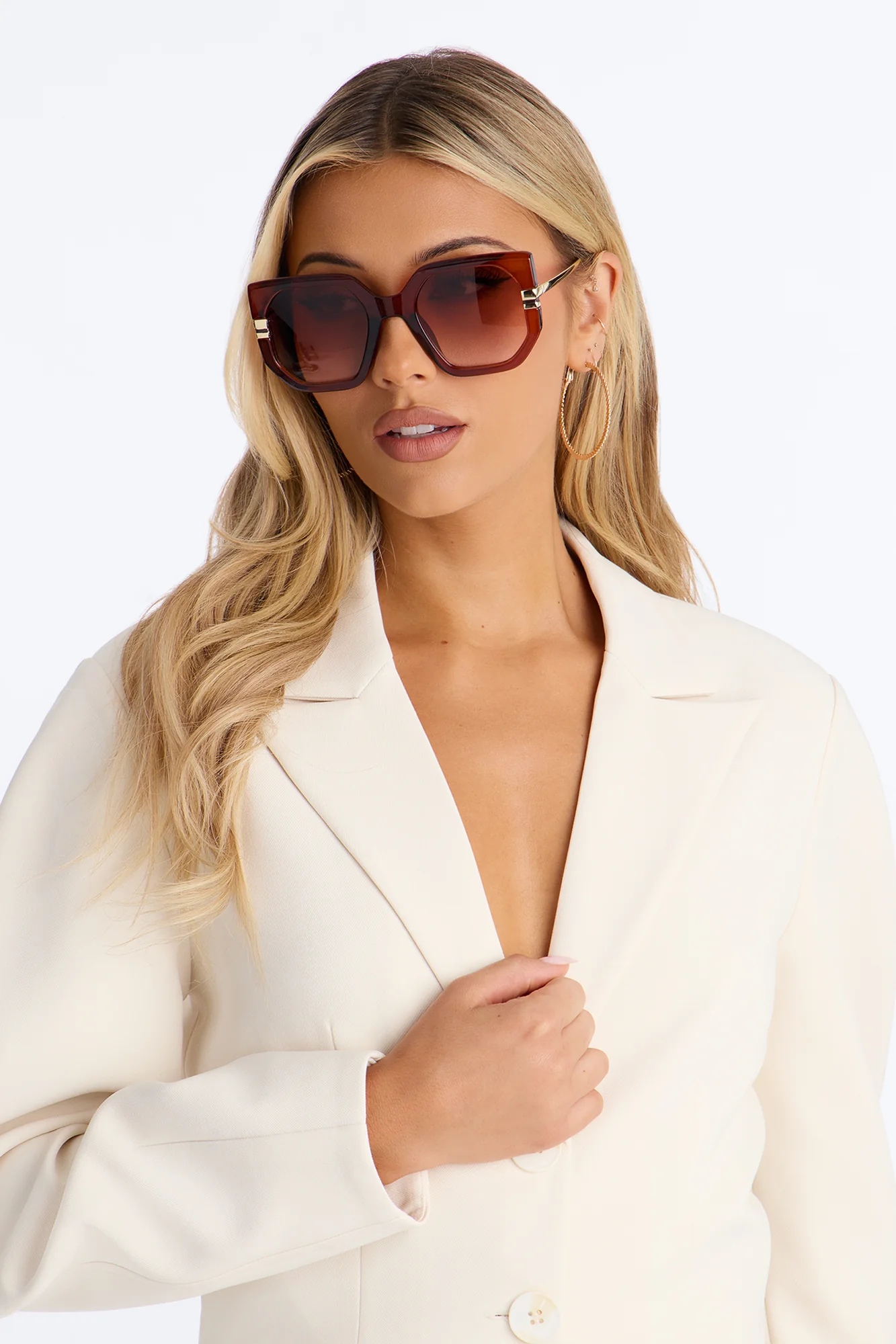 Upper East Sunglasses - Brown - Image 2