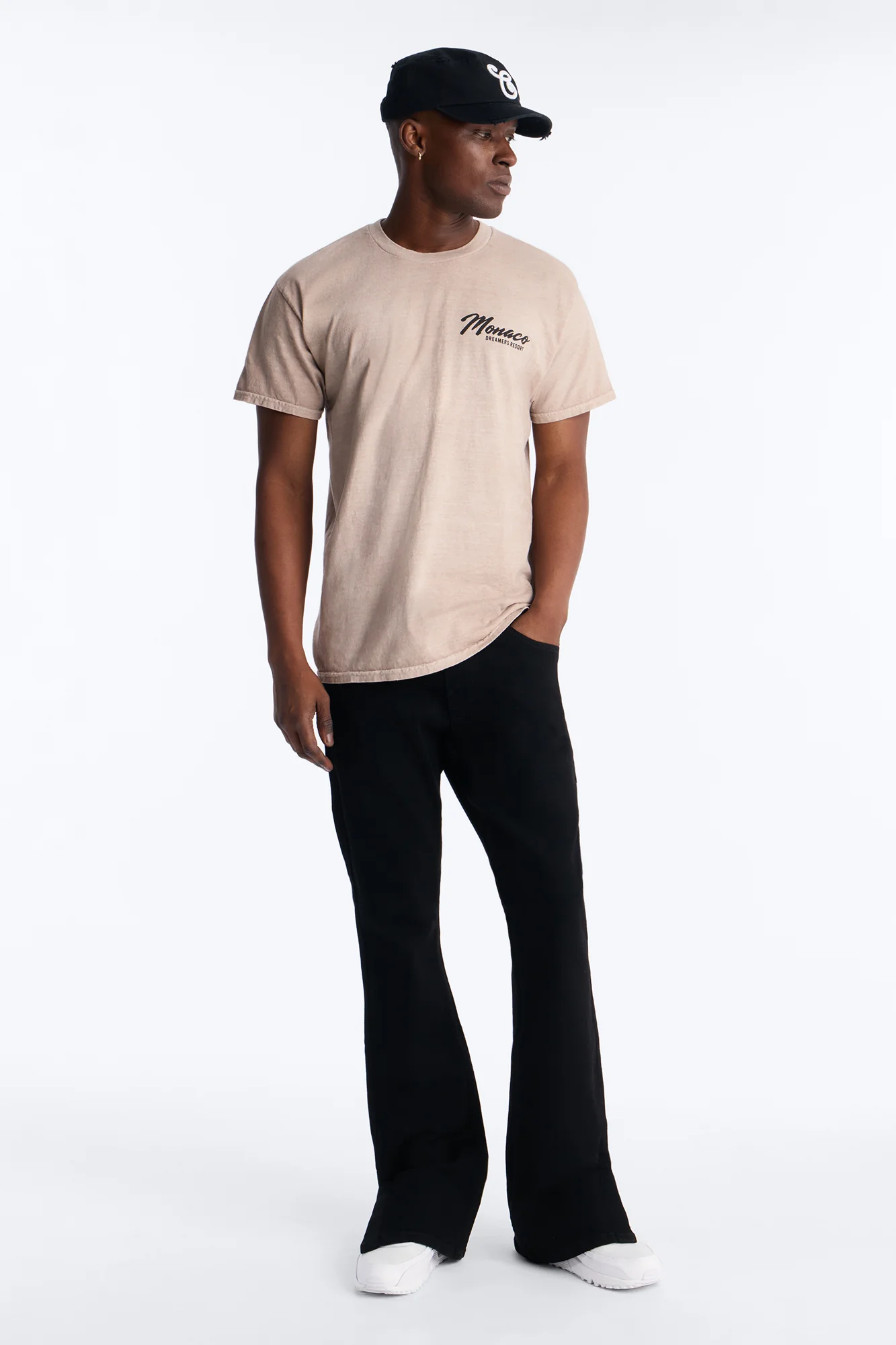 Upstanding Slit Stacked Slim Flare Jeans - Black - Image 2