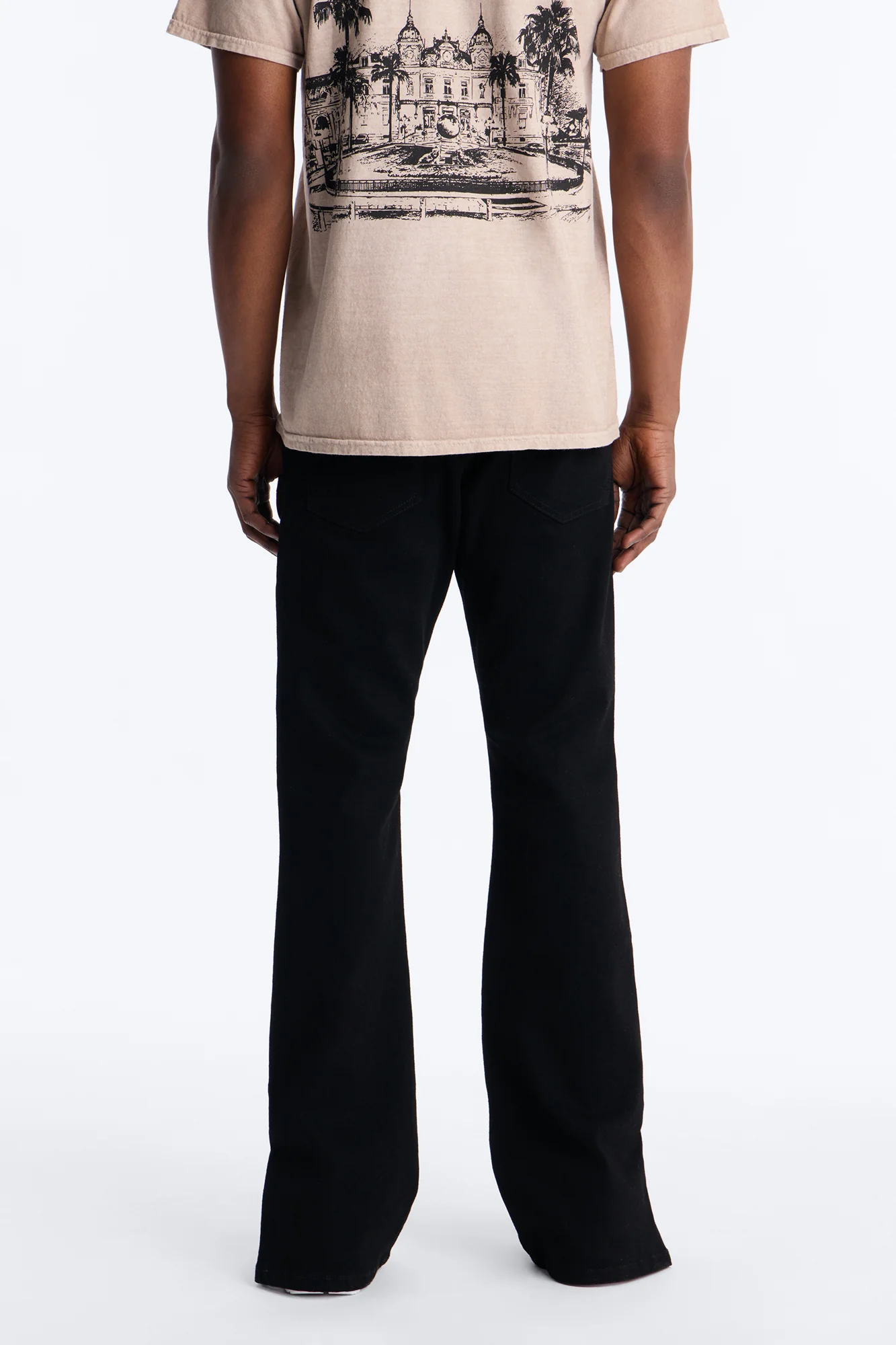 Upstanding Slit Stacked Slim Flare Jeans - Black - Image 5