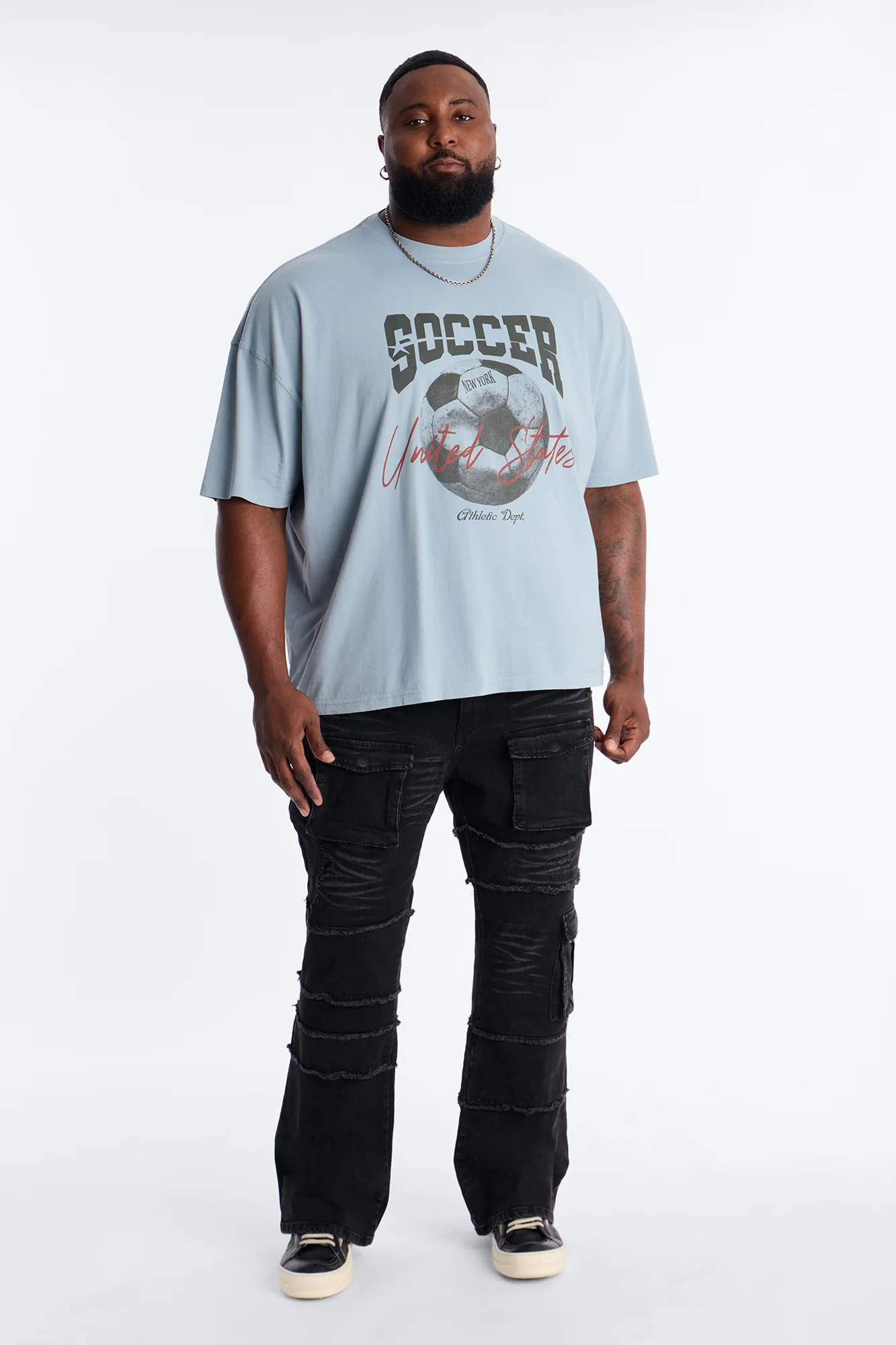 Urban Armor Skinny Stacked Flare Jeans - Black Wash - Image 6