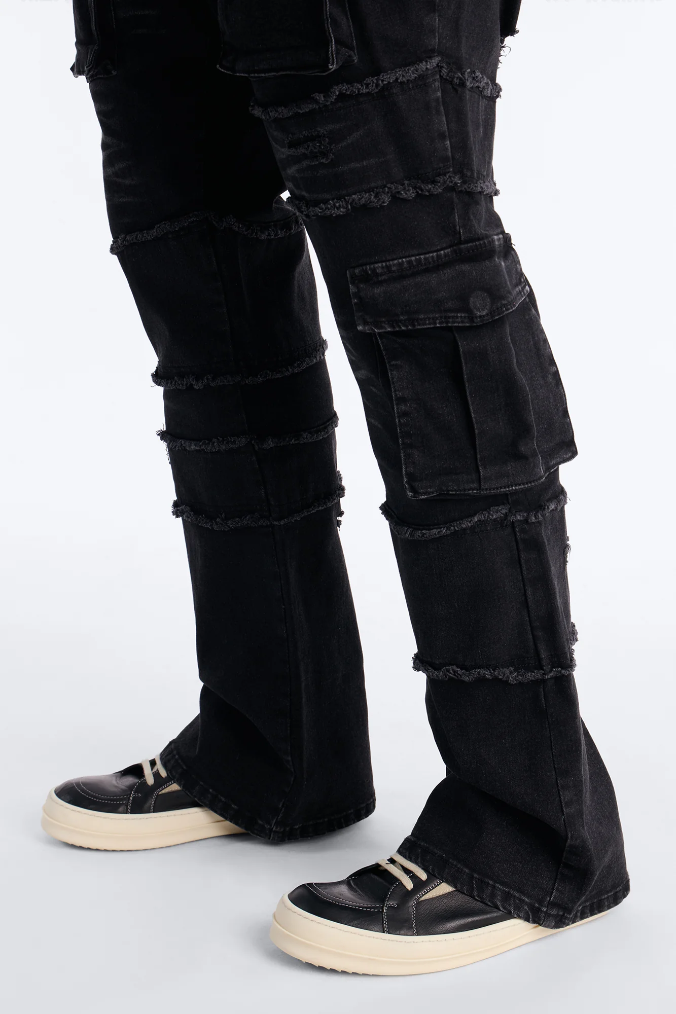 Urban Armor Skinny Stacked Flare Jeans - Black Wash - Image 8