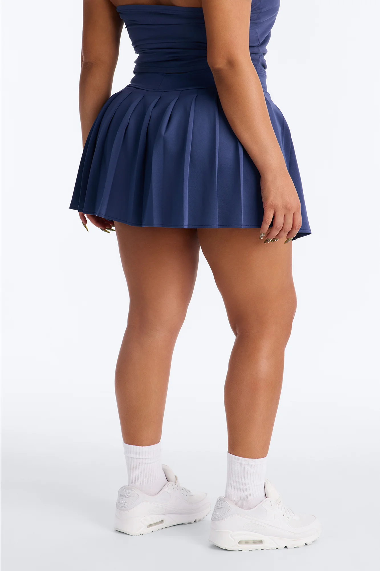 US Soccer Pleated Mini Skirt - Navy - Image 7