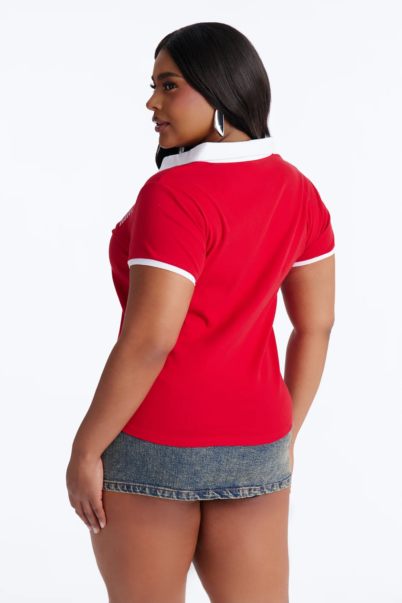 USA Fitted Polo - Red - Image 8